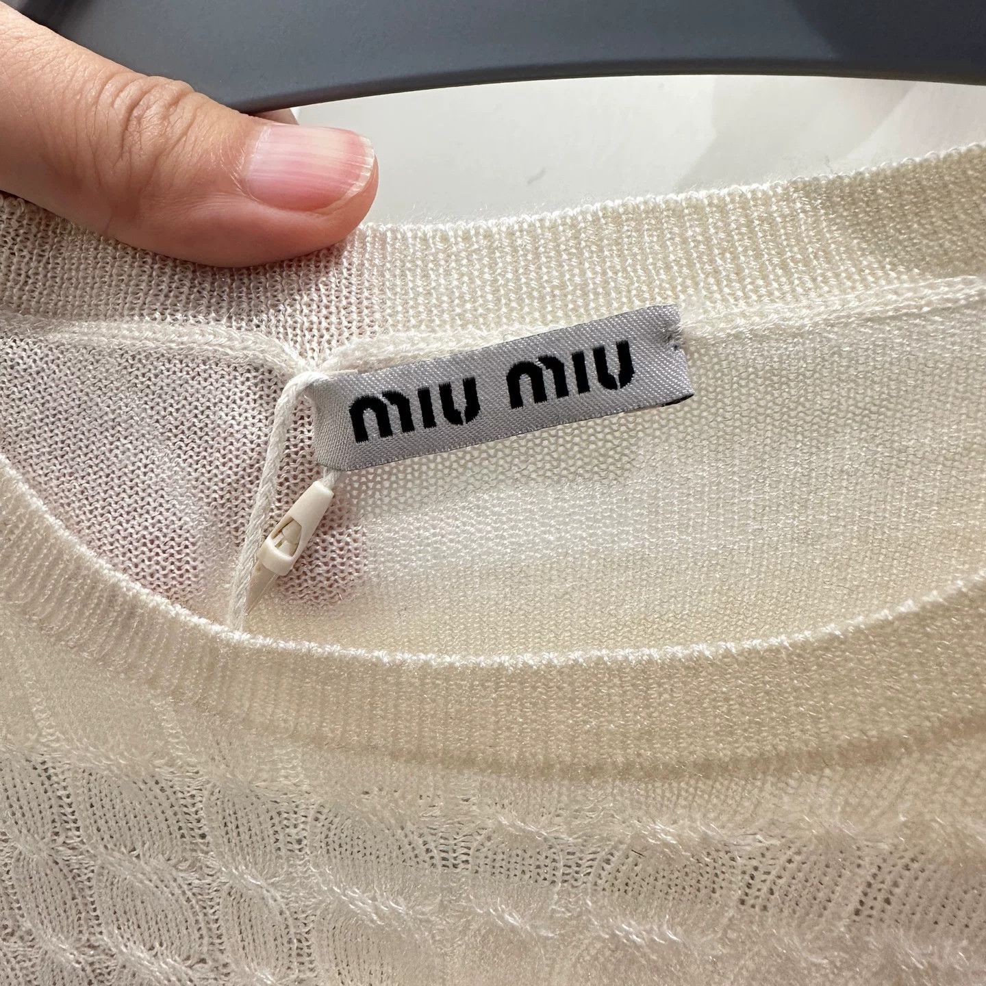 Miu Miu Miu Miu Knit Beige Dress it_38 Women Size XS / US 0-2 / IT 36-38 - 3 Thumbnail