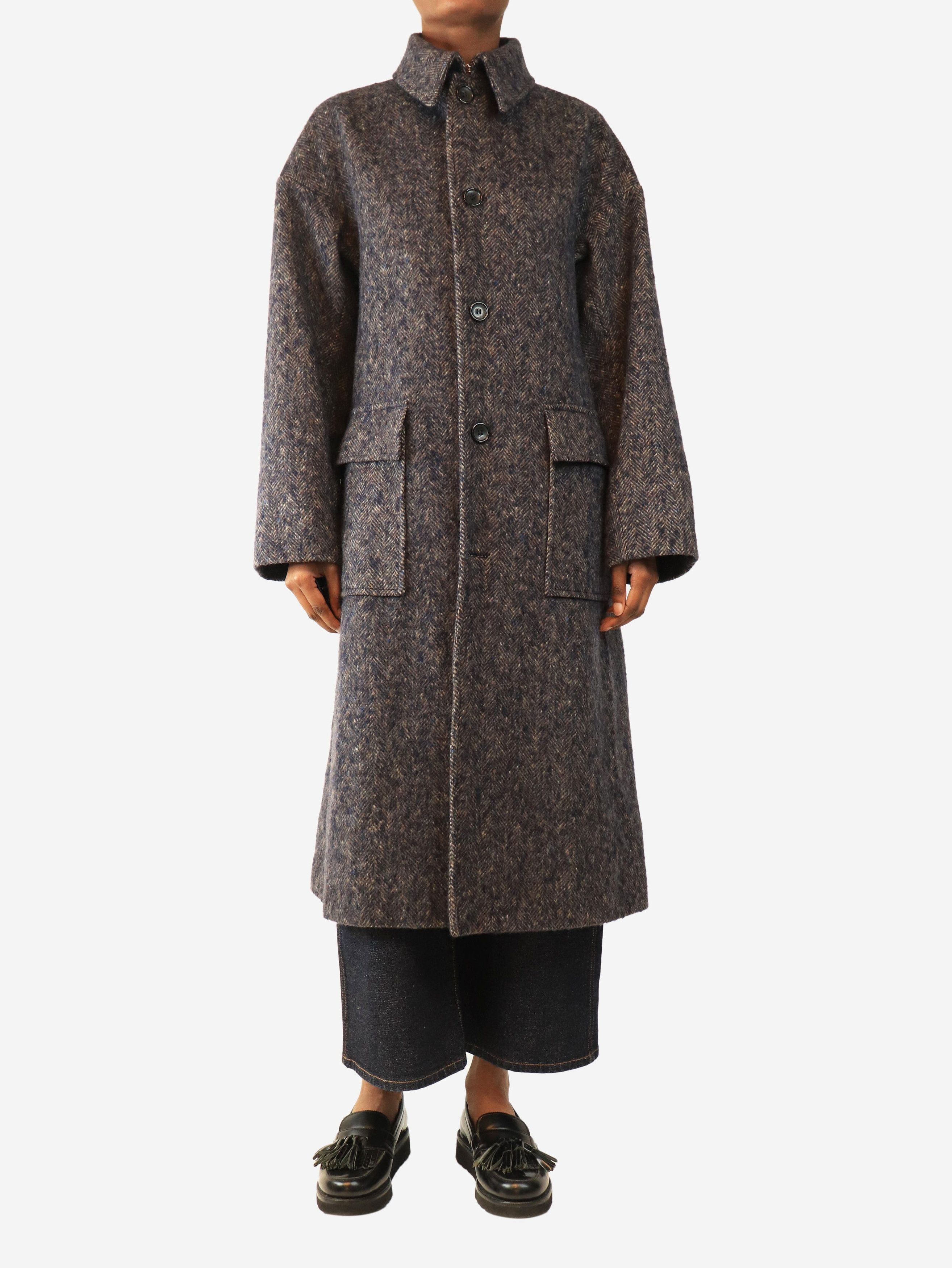 Other Navy Herringbone coat - UK 4 Size XS / US 0-2 / IT 36-38 - 3 Thumbnail