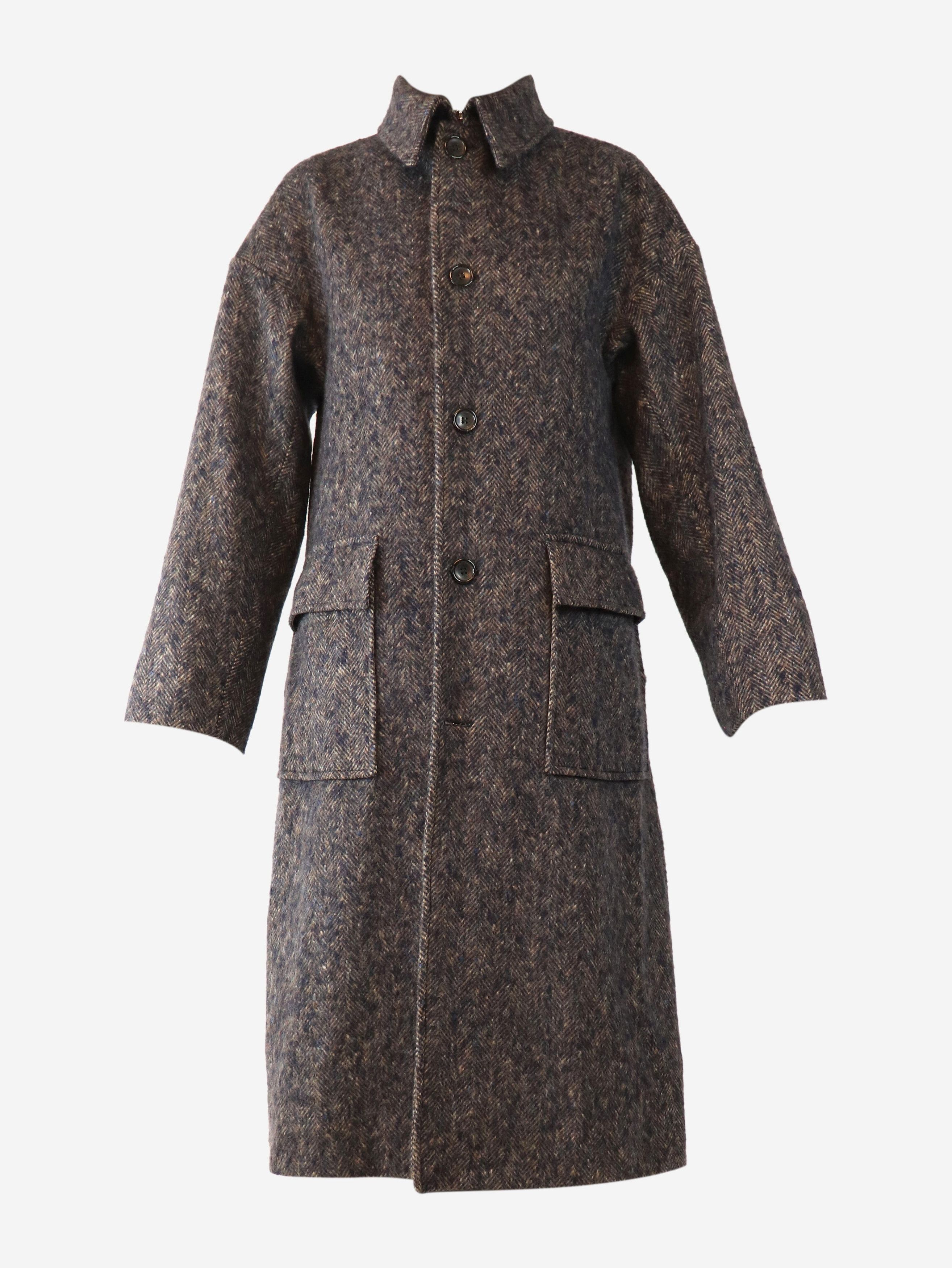 Other Navy Herringbone coat - UK 4 Size XS / US 0-2 / IT 36-38 - 5 Thumbnail