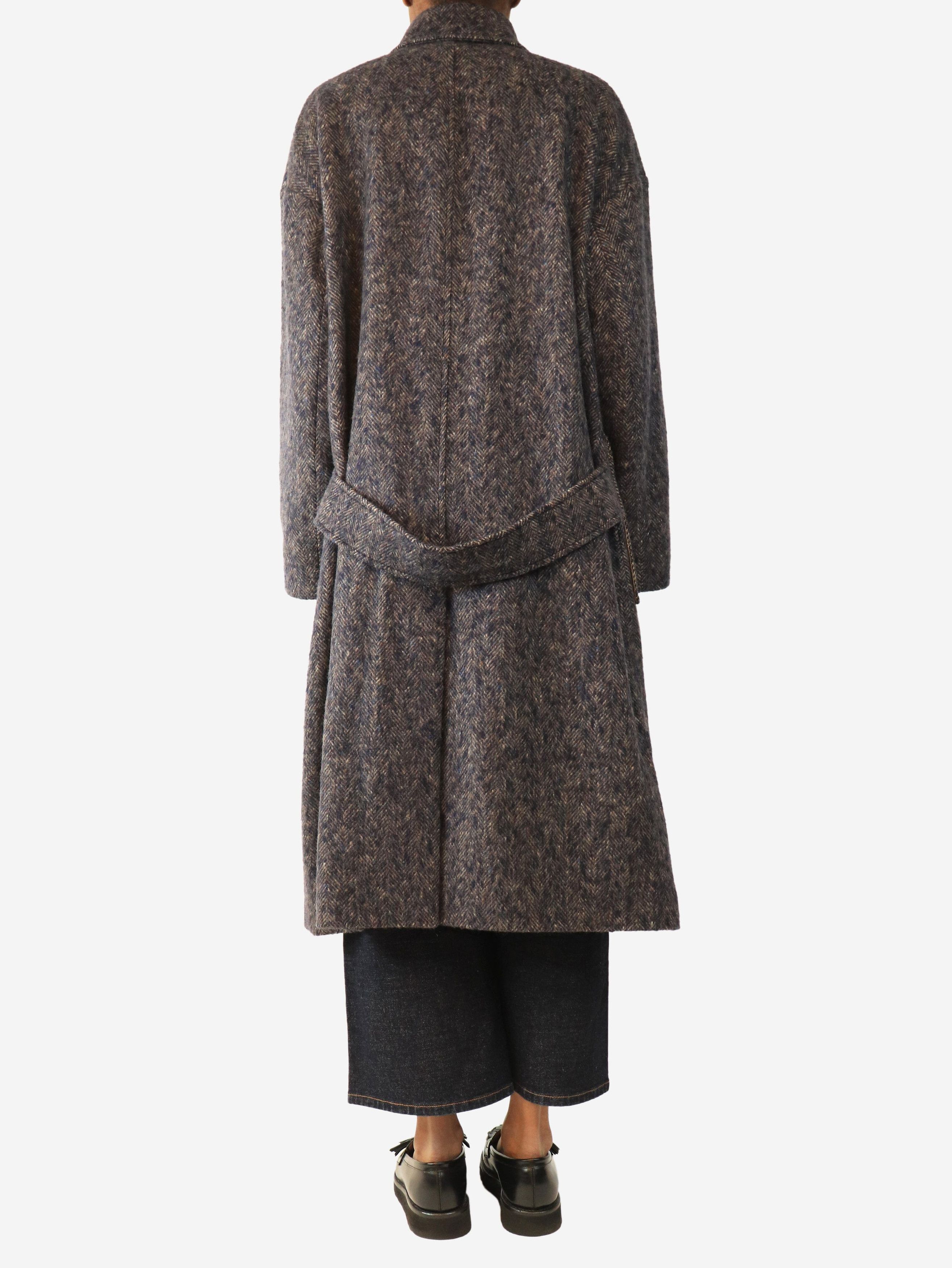 Other Navy Herringbone coat - UK 4 Size XS / US 0-2 / IT 36-38 - 2 Thumbnail