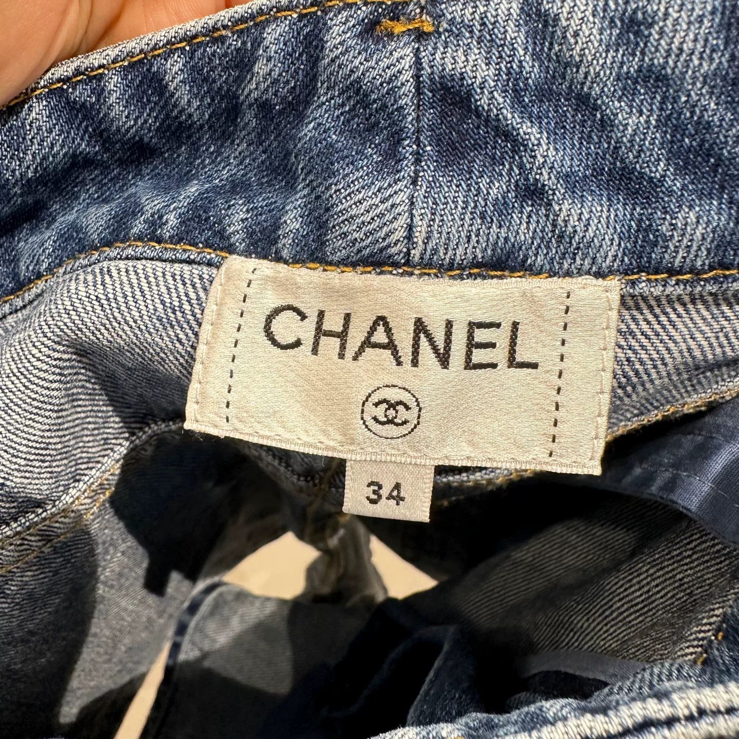 Chanel Chanel Denim Blue T-Shirt us_4 Women Size S / US 4 / IT 40 - 3 Thumbnail