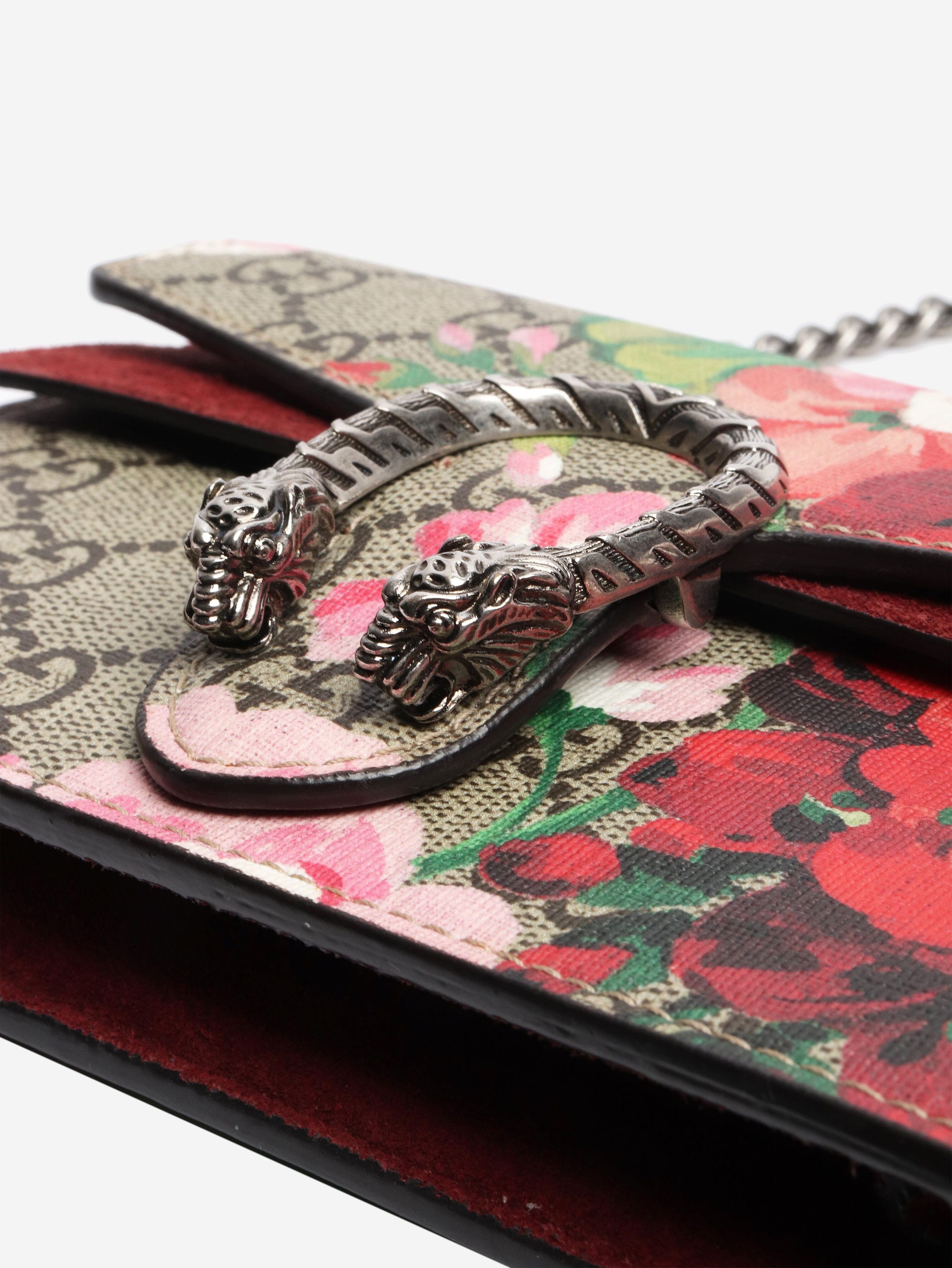 Gucci Burgundy mini GG Supreme Dionysus crossbody bag Size ONE SIZE - 8 Thumbnail