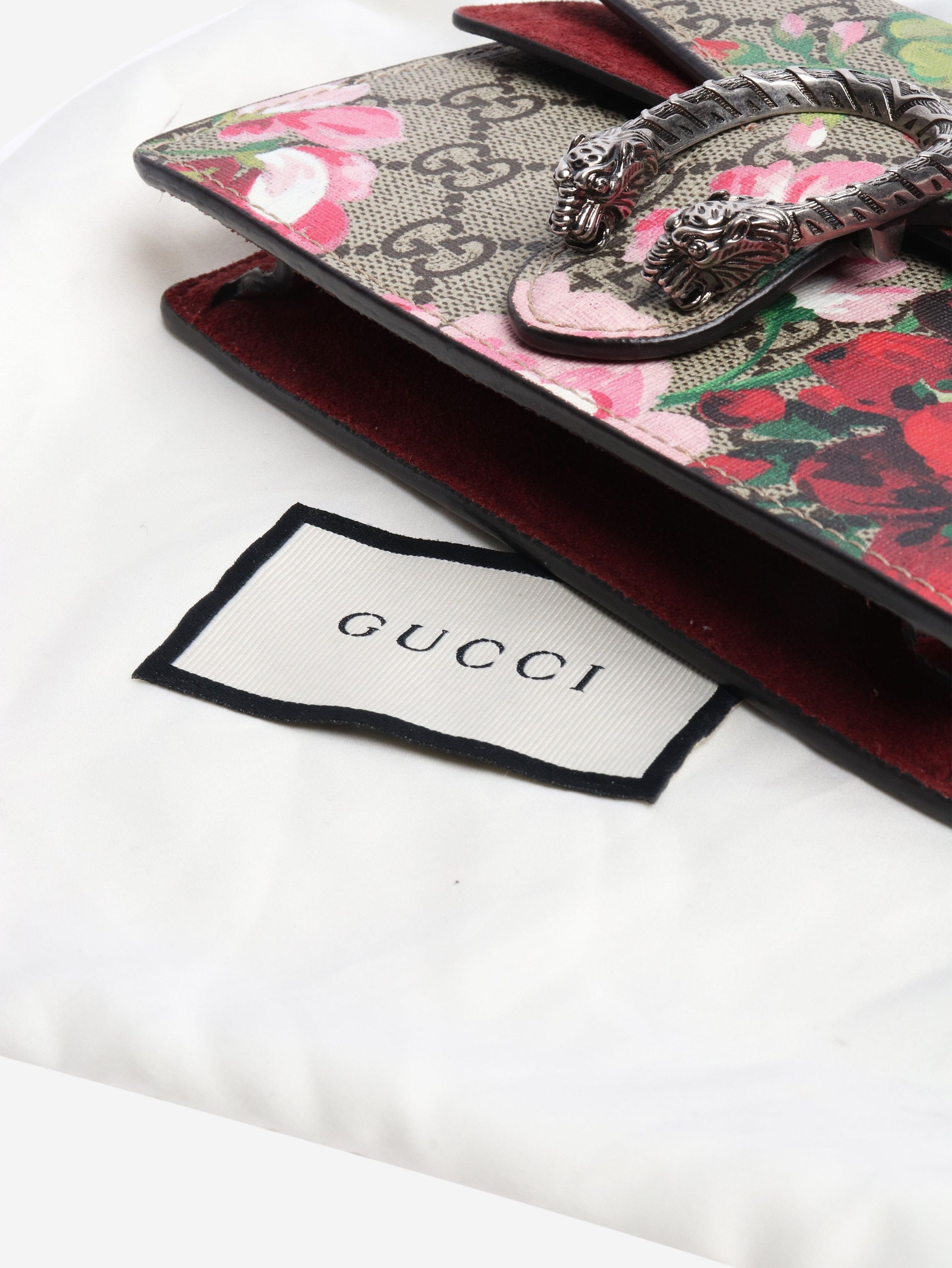 Gucci Burgundy mini GG Supreme Dionysus crossbody bag Size ONE SIZE - 9 Thumbnail