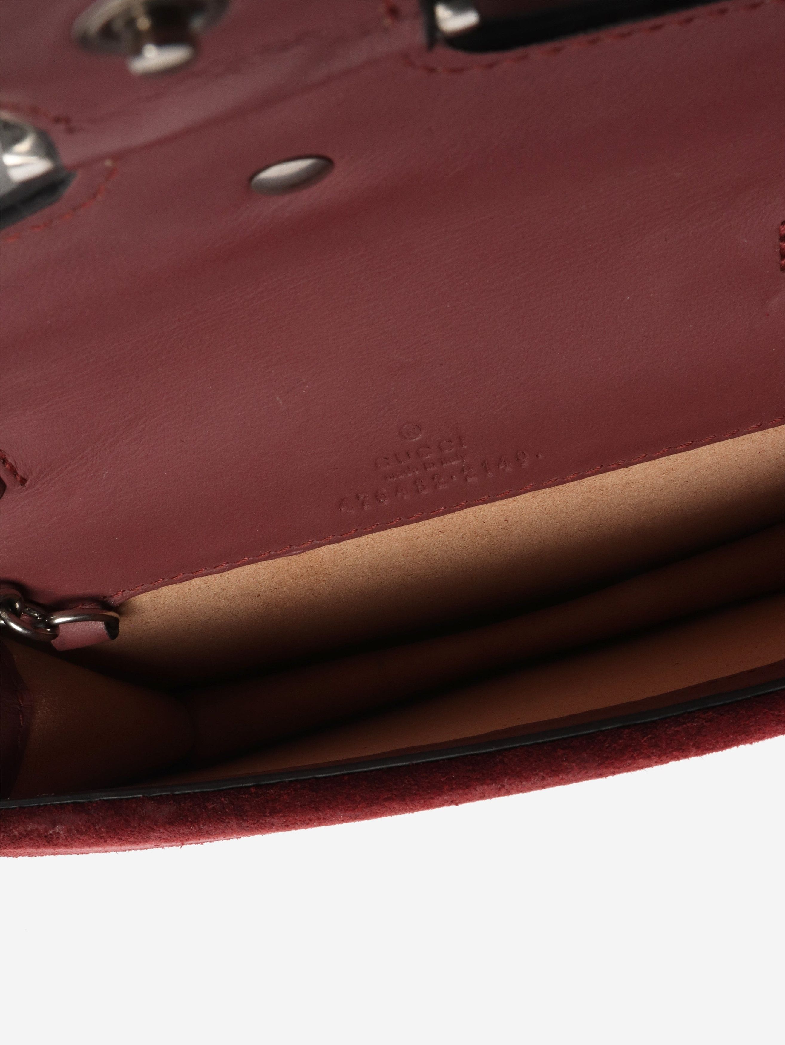 Gucci Burgundy mini GG Supreme Dionysus crossbody bag Size ONE SIZE - 6 Thumbnail