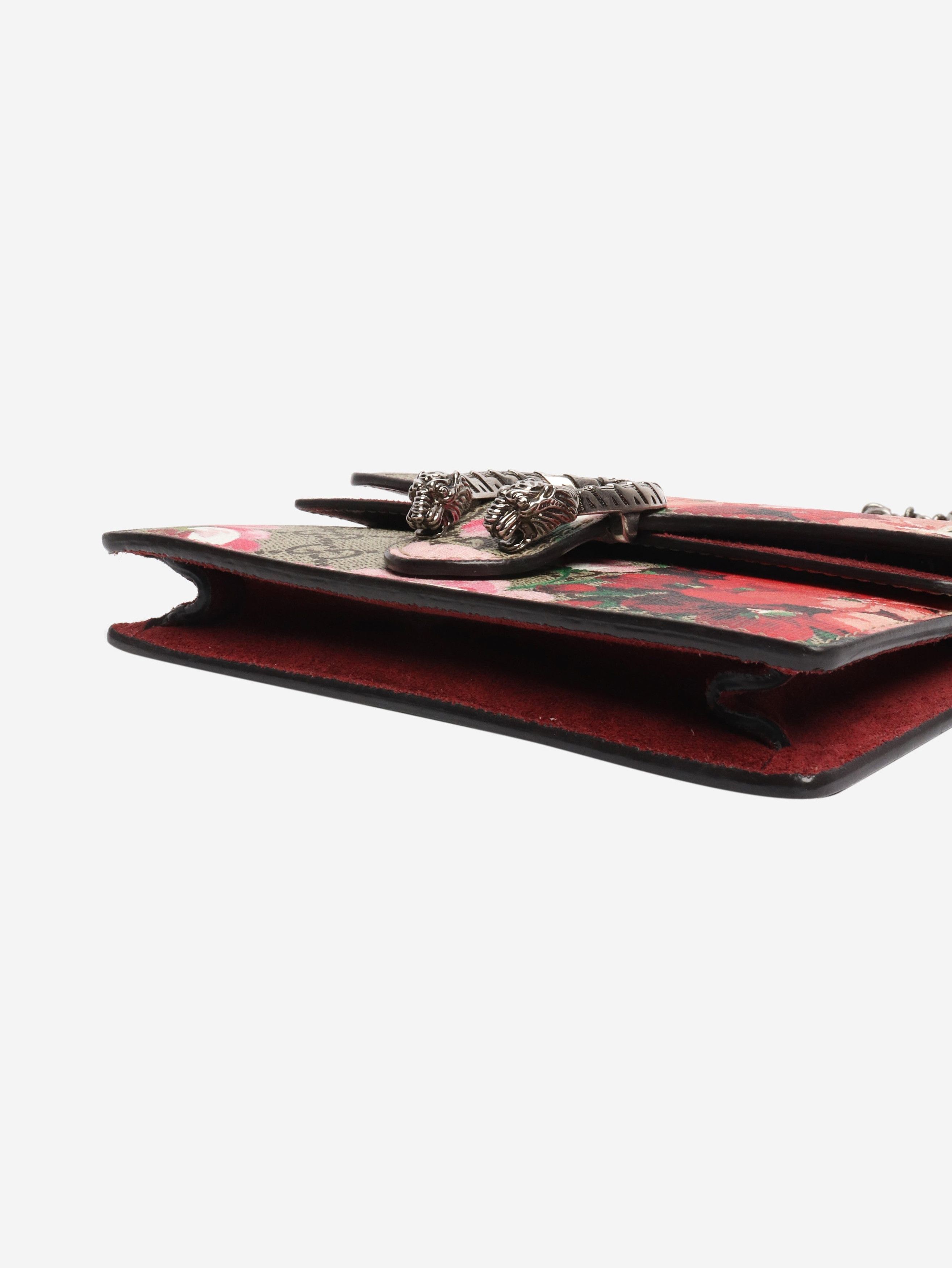 Gucci Burgundy mini GG Supreme Dionysus crossbody bag Size ONE SIZE - 4 Thumbnail