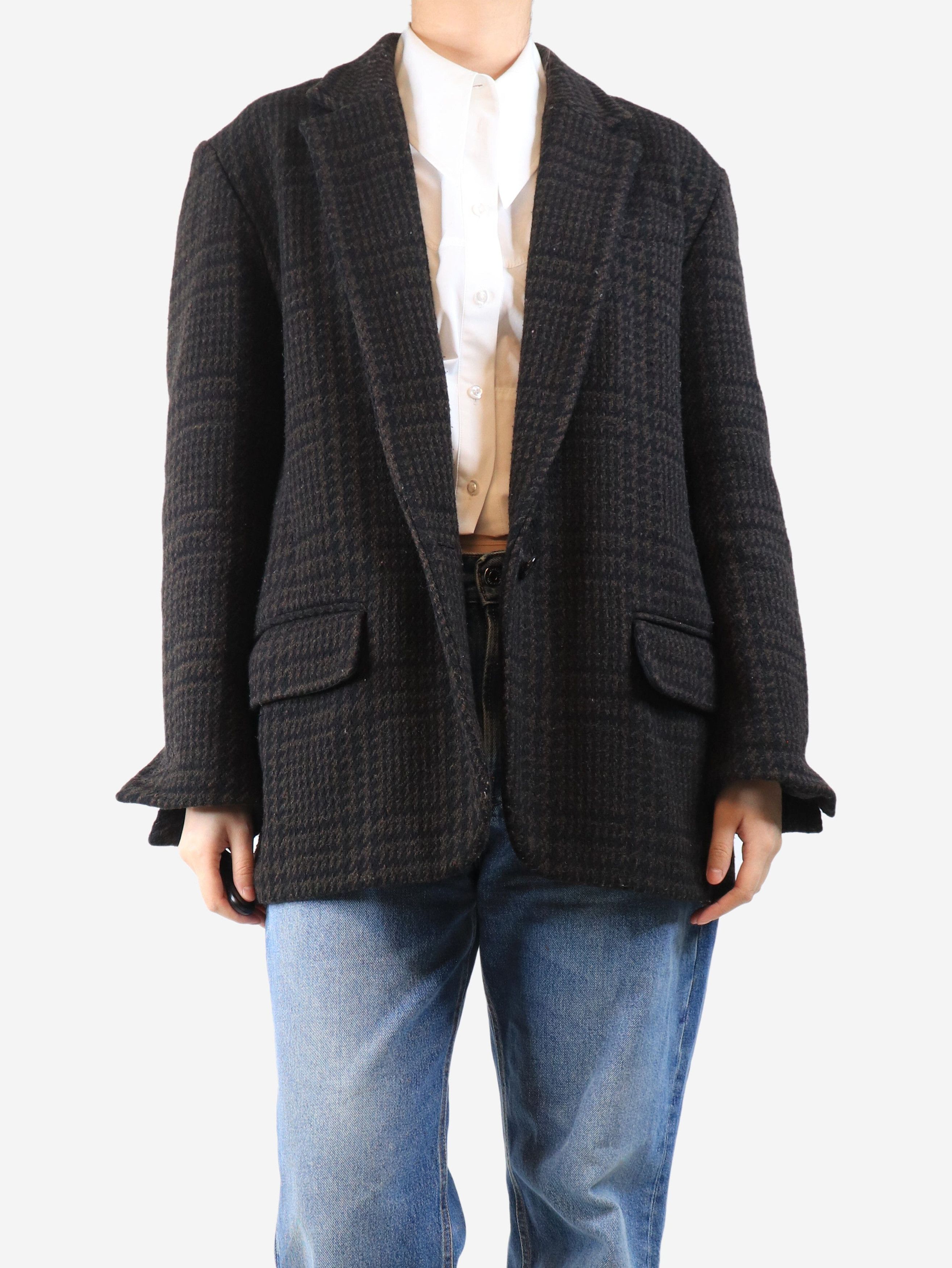 Other Brown houndstooth wool-blend jacket - UK 12 Size M / US 6-8 / IT 42-44 - 4 Thumbnail