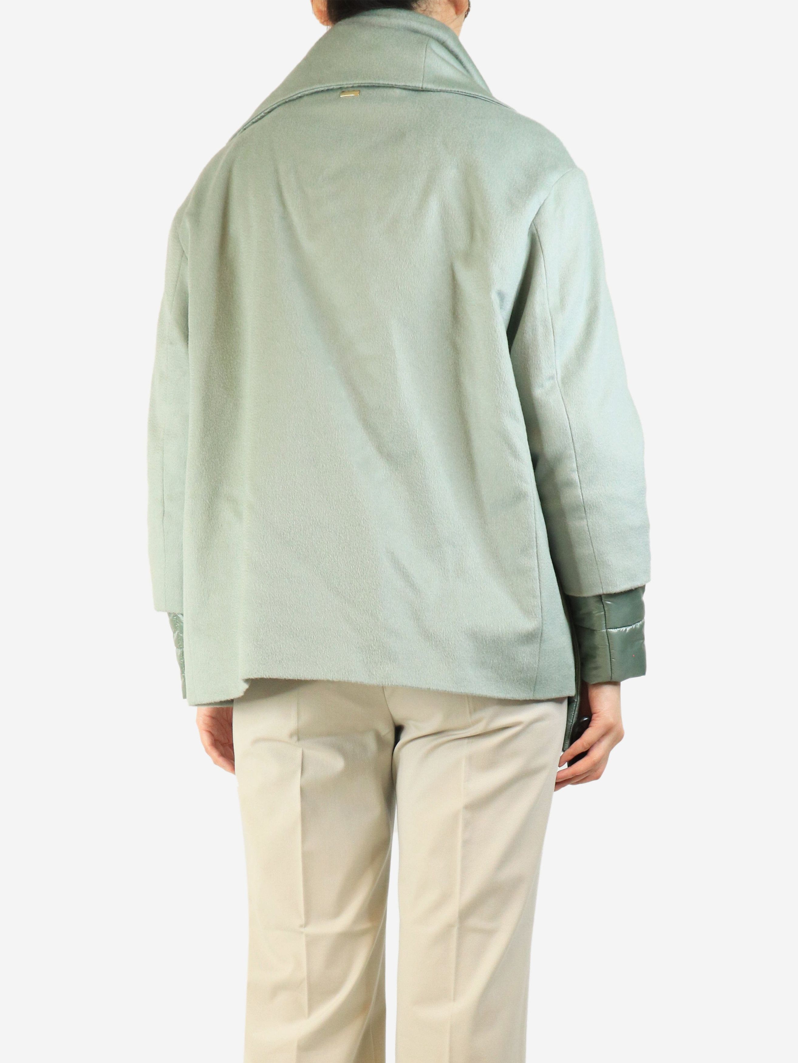 Herno Sage green cashmere puffer-lined jacket - UK 10 Size M / US 6-8 / IT 42-44 - 2 Thumbnail