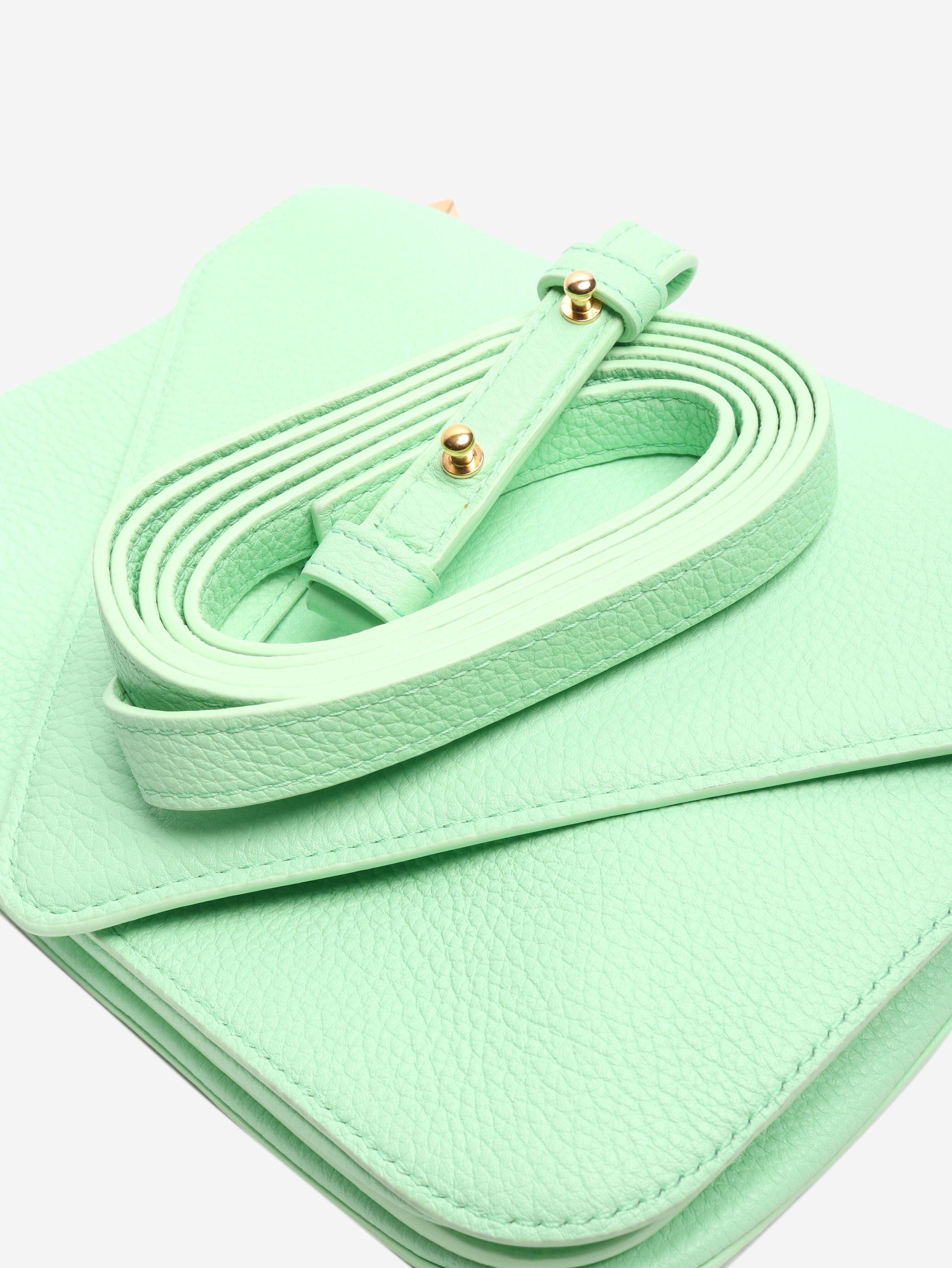Bottega Veneta Green leather envelope crossbody bag Size ONE SIZE - 5 Thumbnail