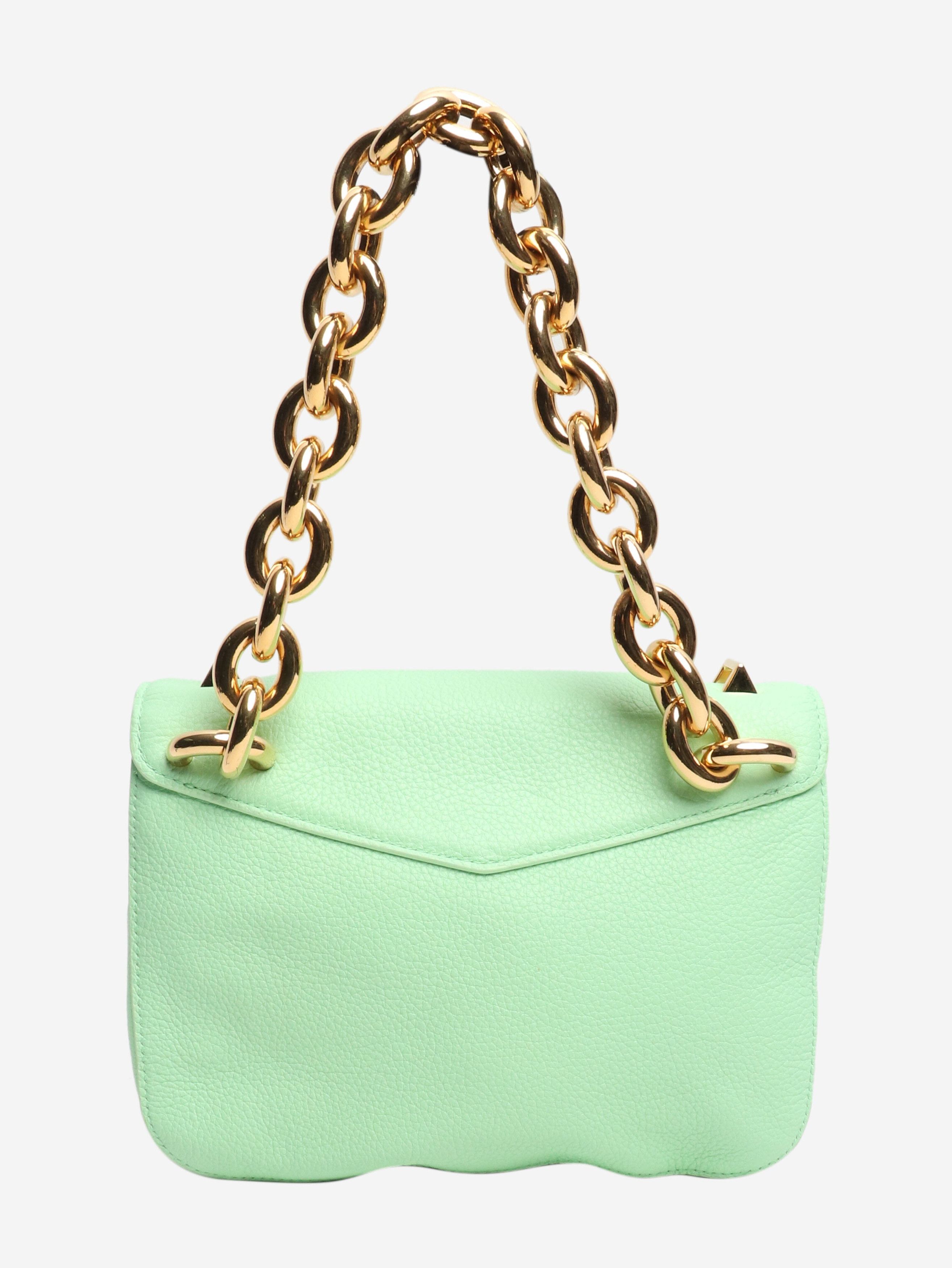 Bottega Veneta Green leather envelope crossbody bag Size ONE SIZE - 2 Thumbnail