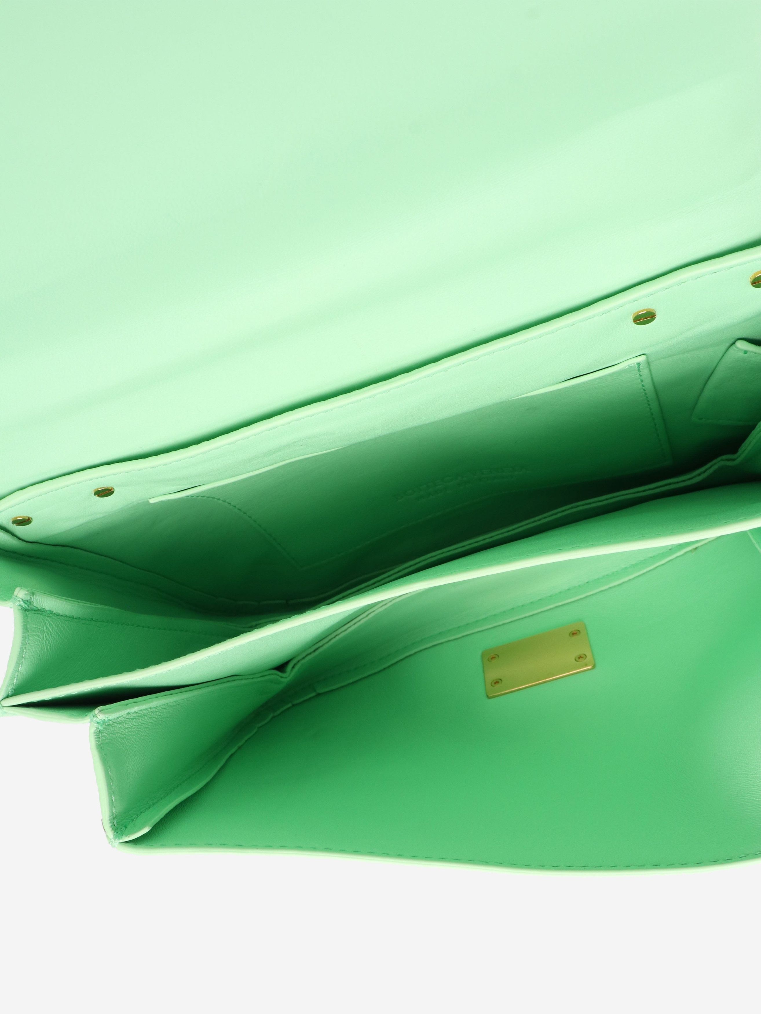 Bottega Veneta Green leather envelope crossbody bag Size ONE SIZE - 8 Thumbnail