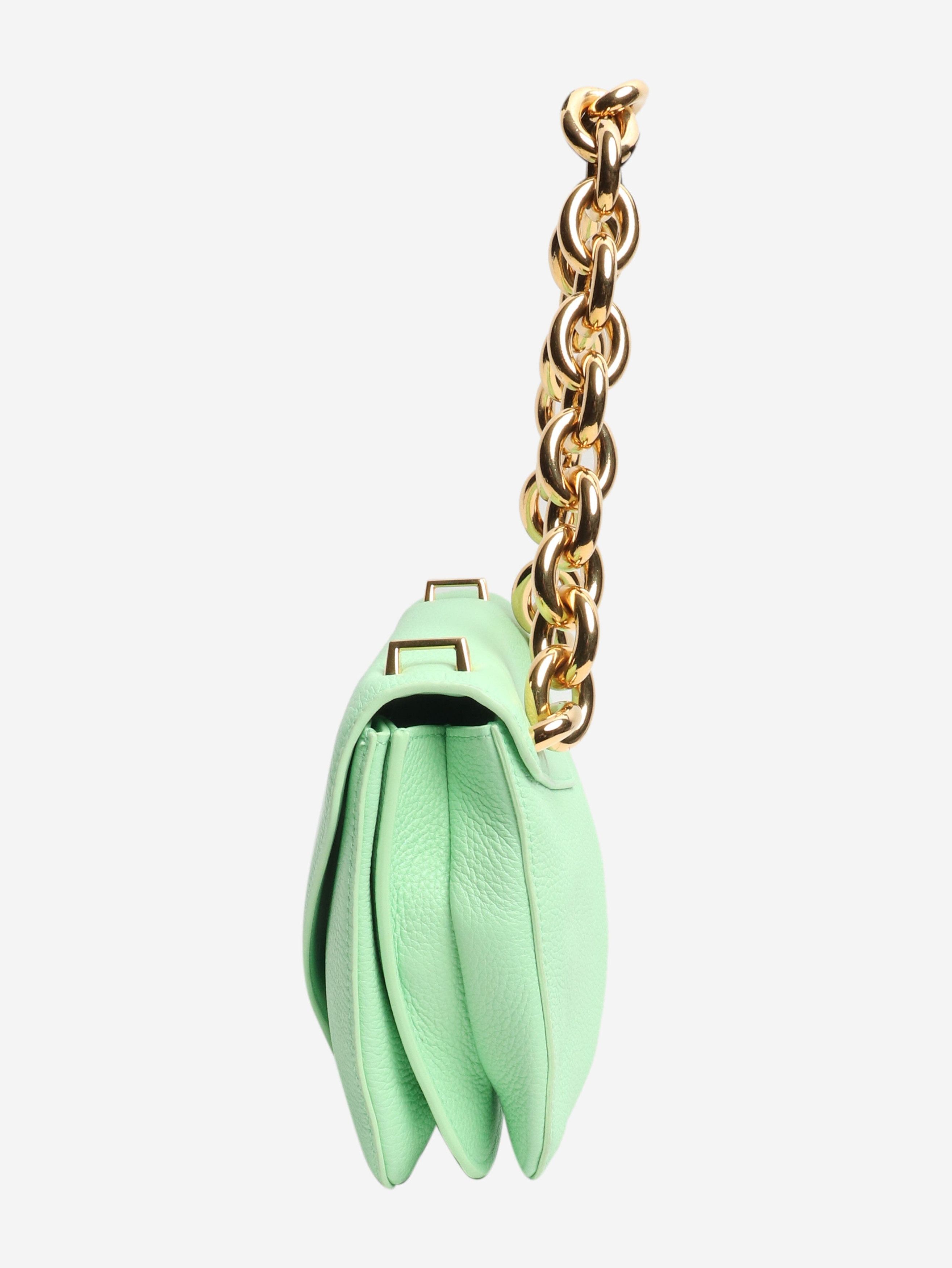 Bottega Veneta Green leather envelope crossbody bag Size ONE SIZE - 3 Thumbnail