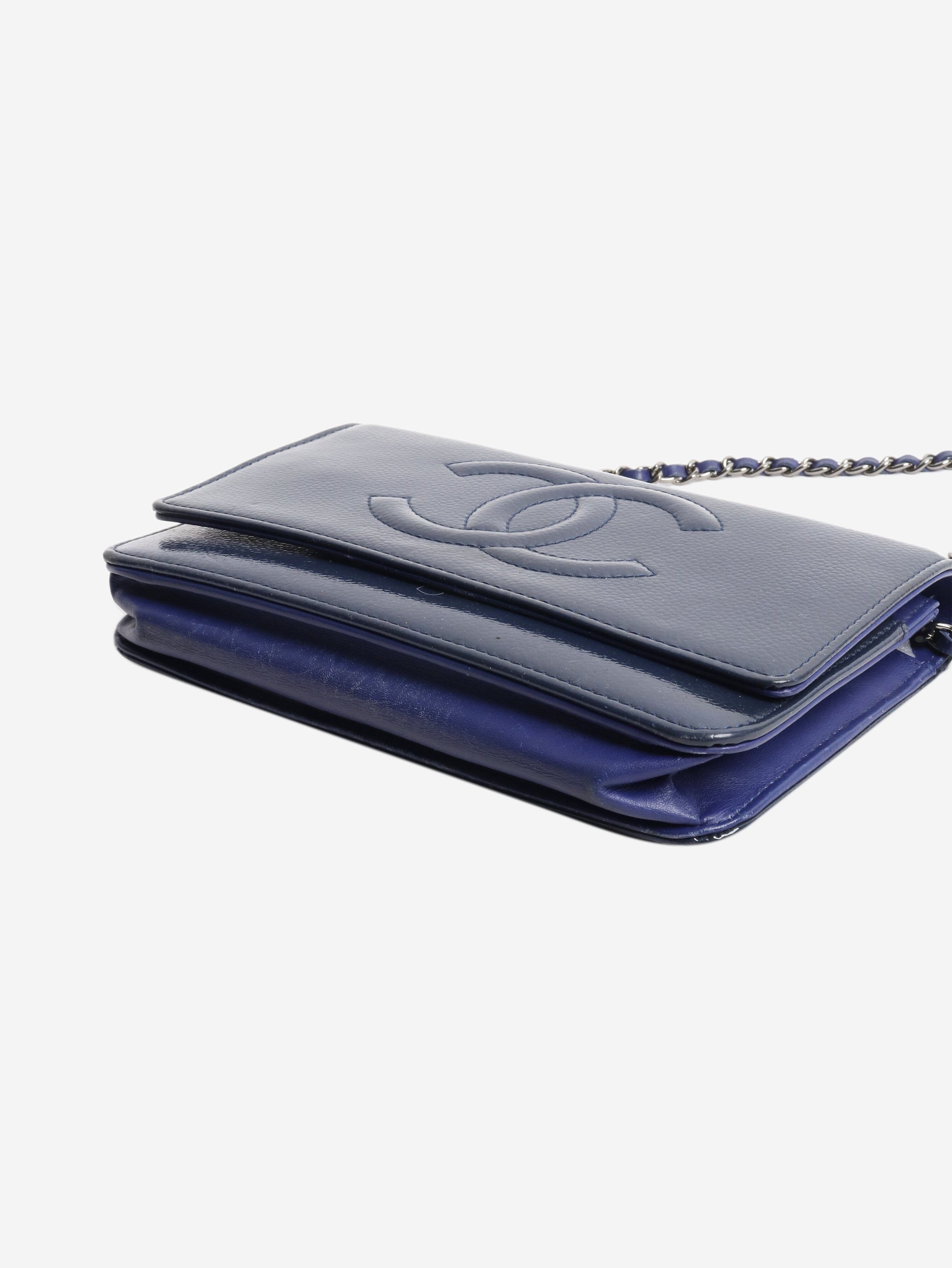 Chanel Blue 2014 patent leather Wallet on Chain Size ONE SIZE - 6 Thumbnail