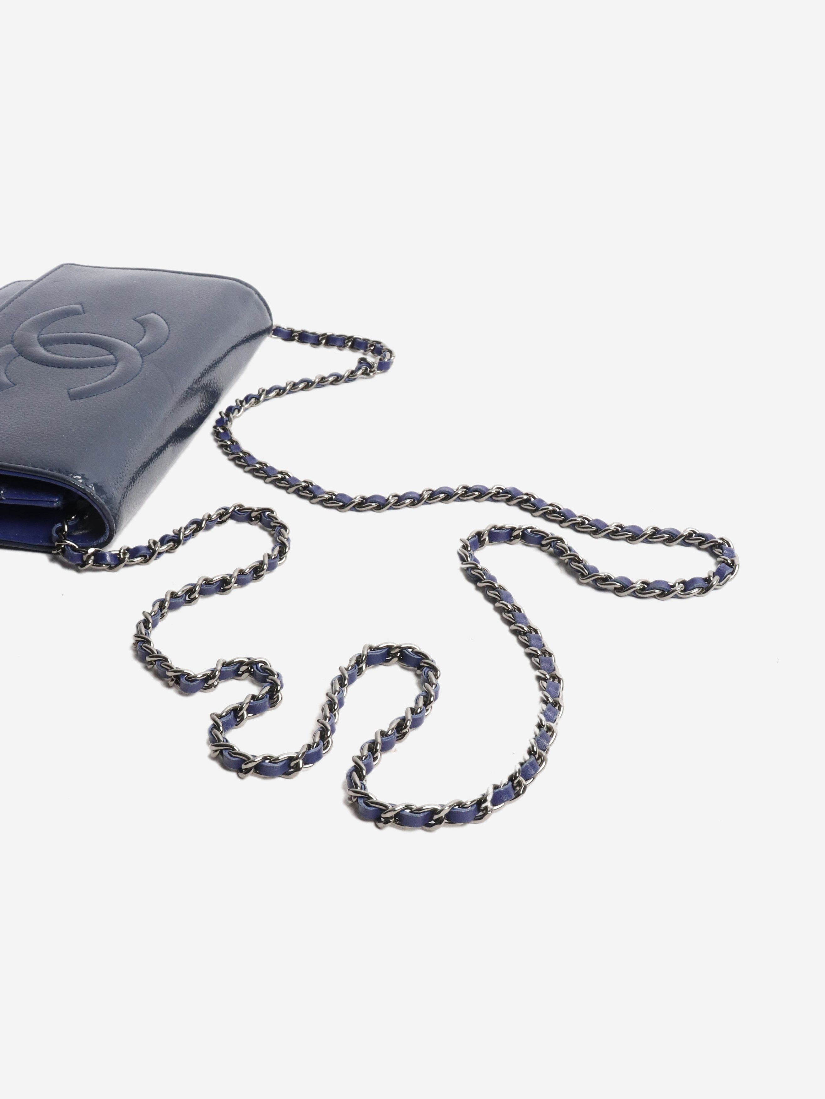 Chanel Blue 2014 patent leather Wallet on Chain Size ONE SIZE - 5 Thumbnail