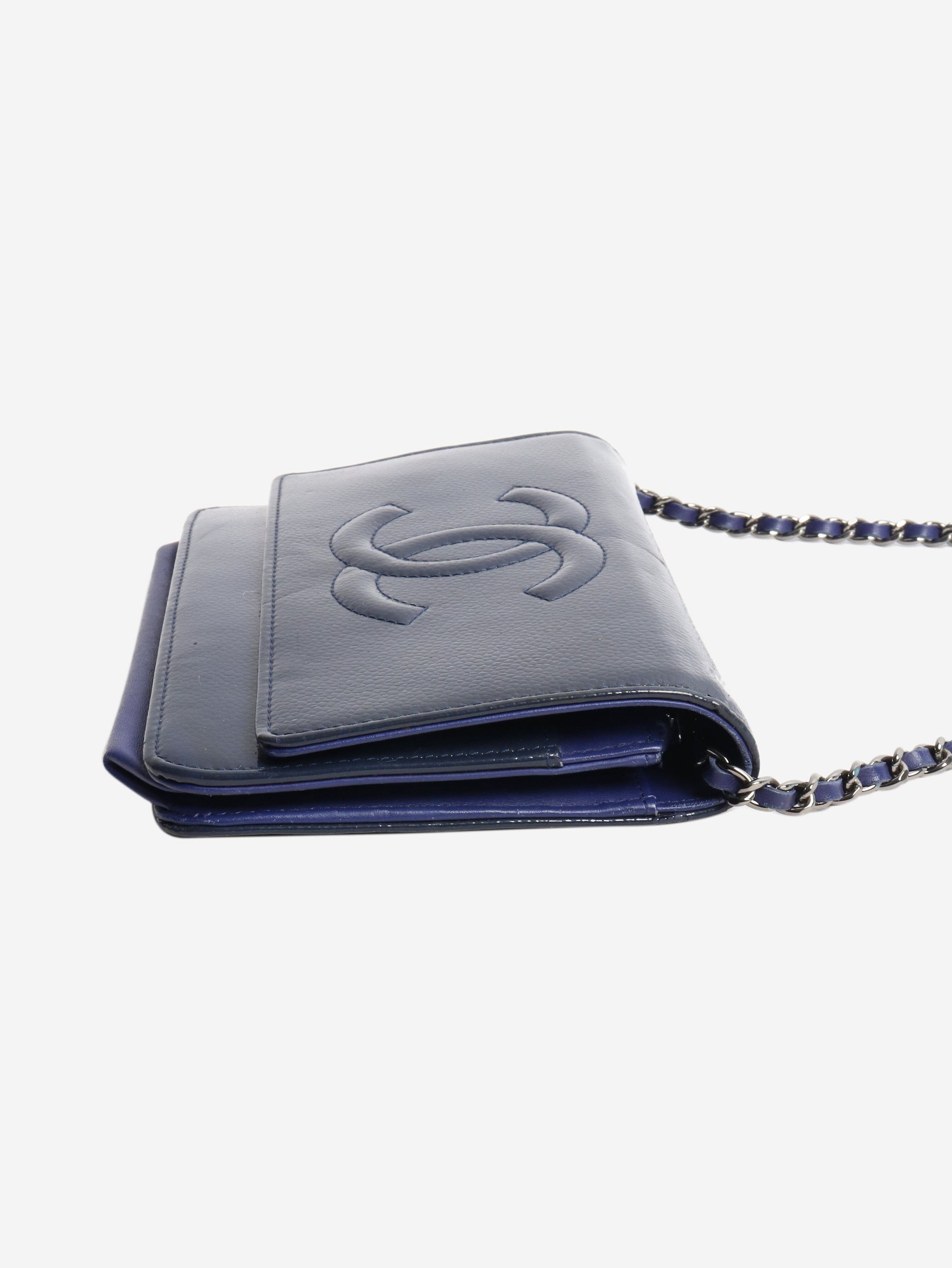 Chanel Blue 2014 patent leather Wallet on Chain Size ONE SIZE - 7 Thumbnail