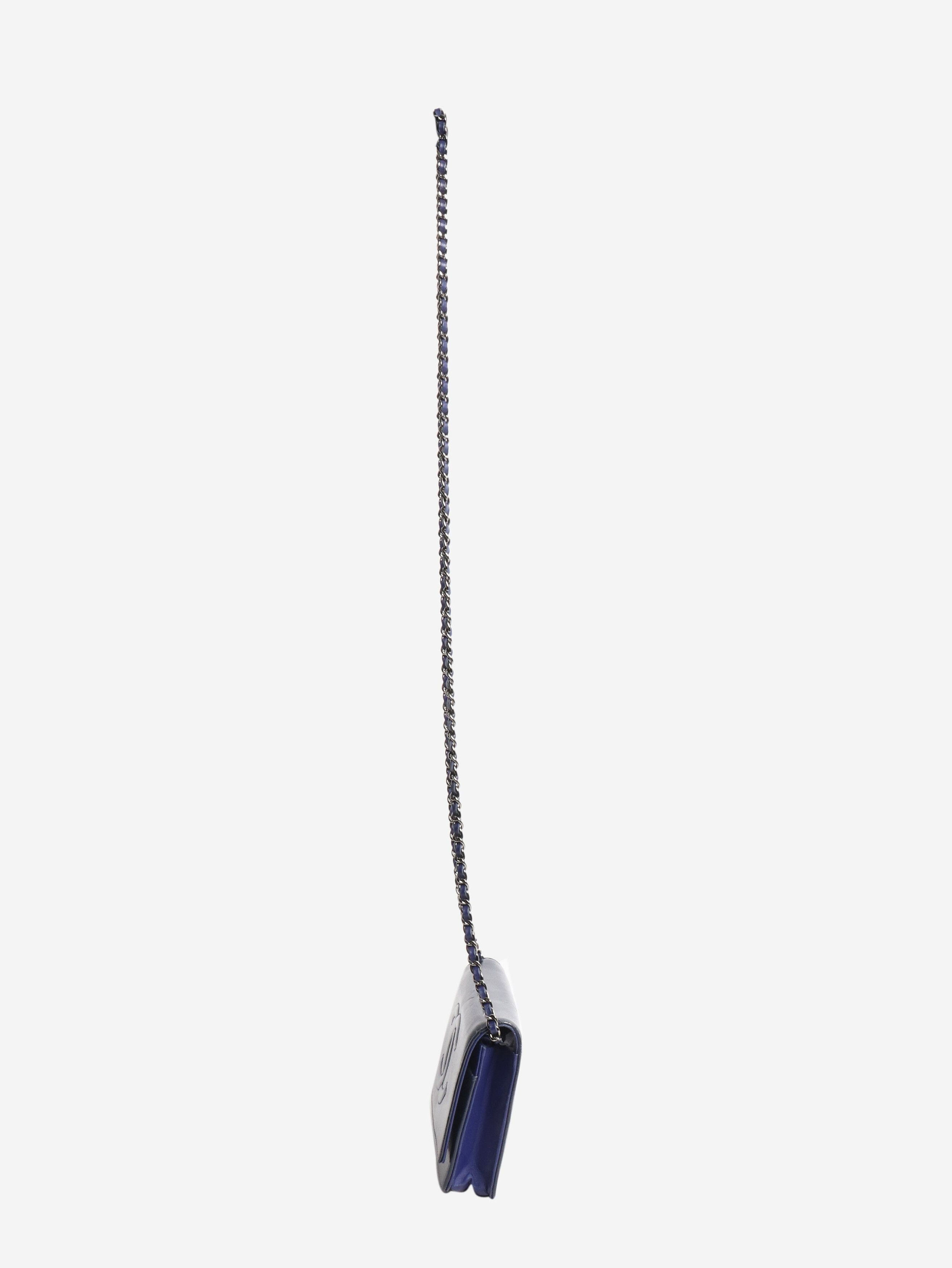 Chanel Blue 2014 patent leather Wallet on Chain Size ONE SIZE - 4 Thumbnail