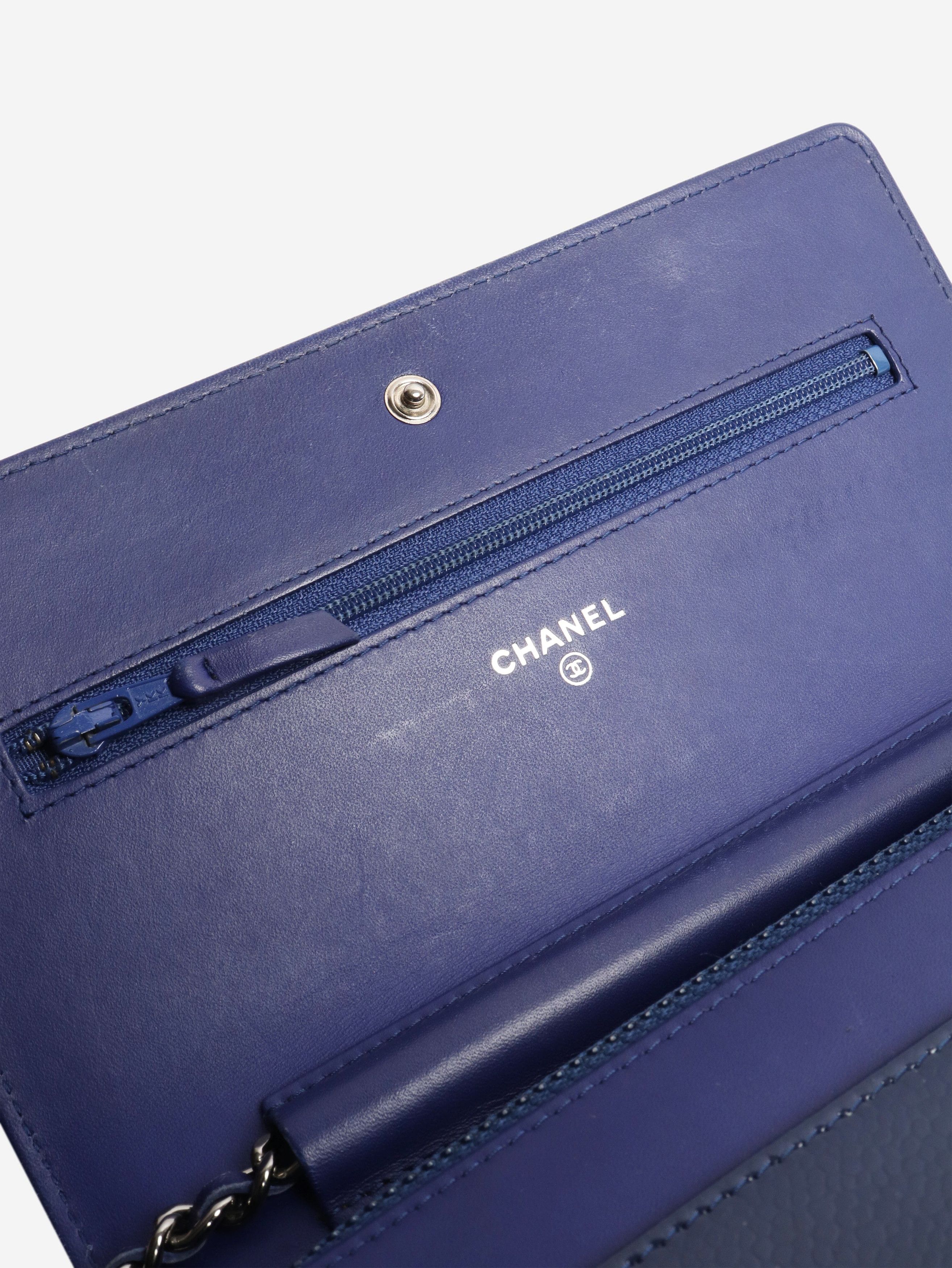 Chanel Blue 2014 patent leather Wallet on Chain Size ONE SIZE - 10 Thumbnail