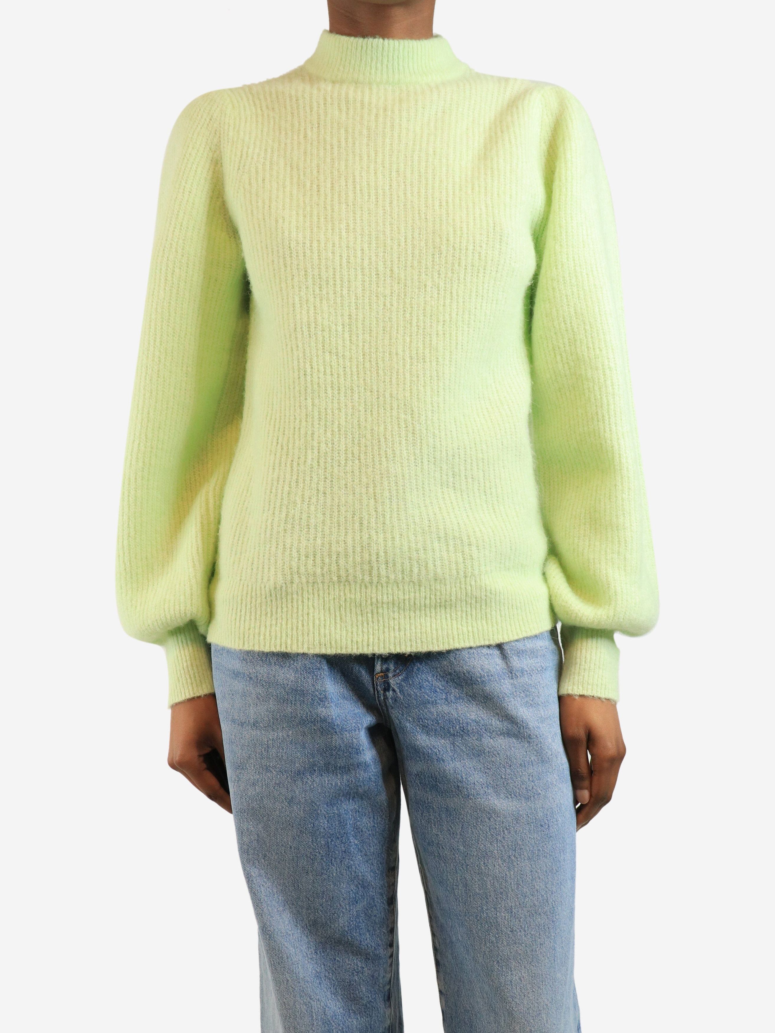 Ganni Lime green wool knit sweater - S Size S / US 4 / IT 40 - 2 Thumbnail
