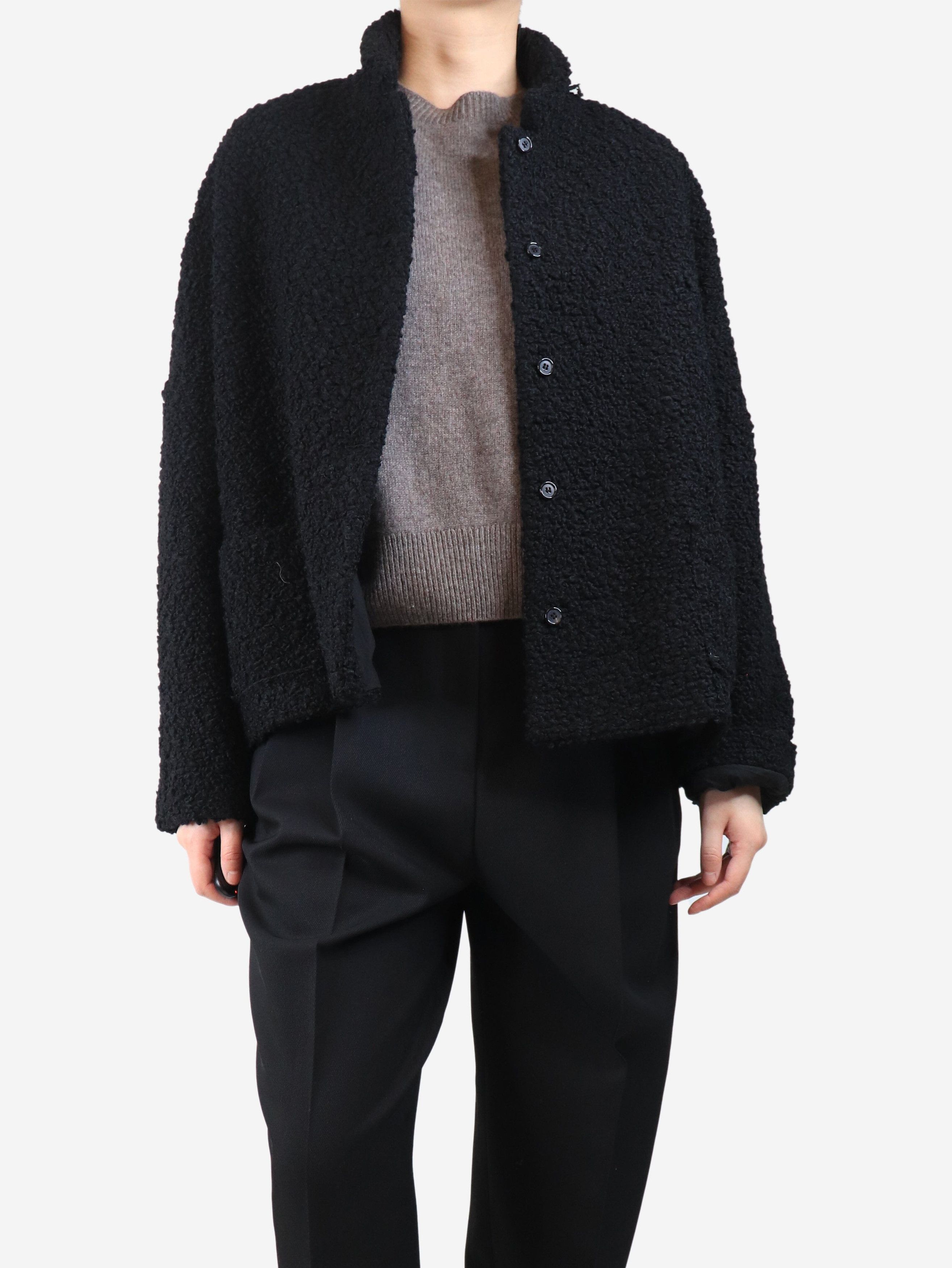 Other Black wool textured jacket - L Size L / US 10 / IT 46 - 3 Thumbnail