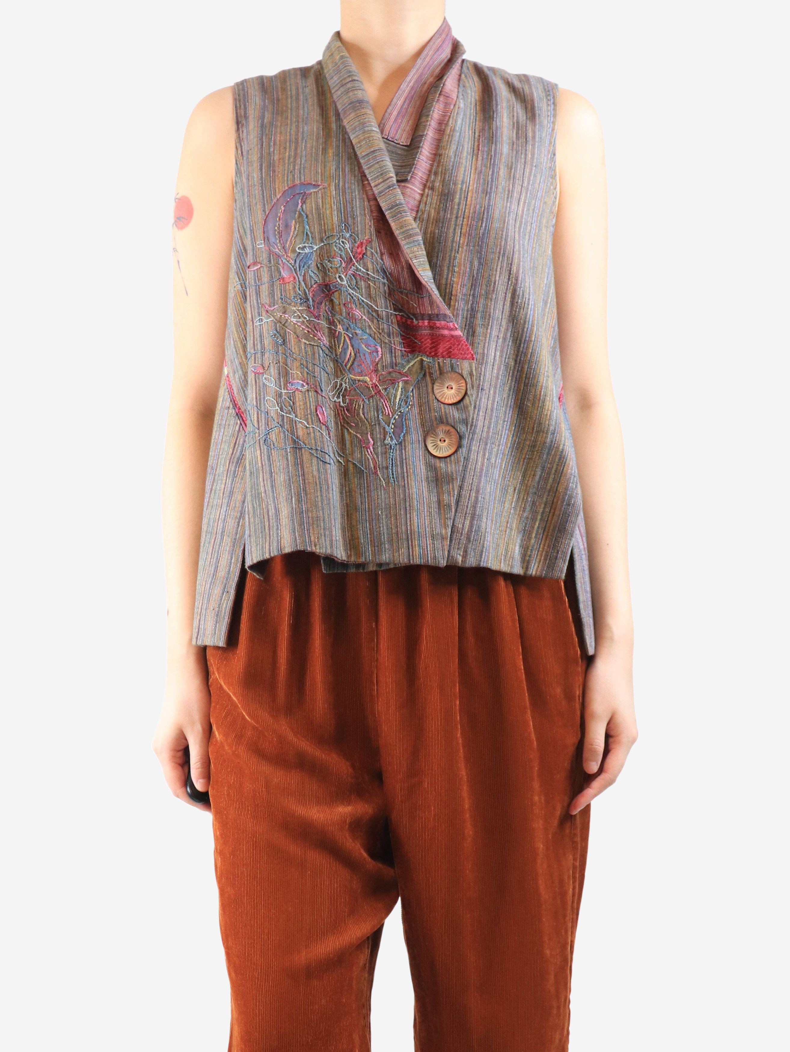 Other Multicolour embroidered waistcoat - One Size ONE SIZE - 3 Thumbnail