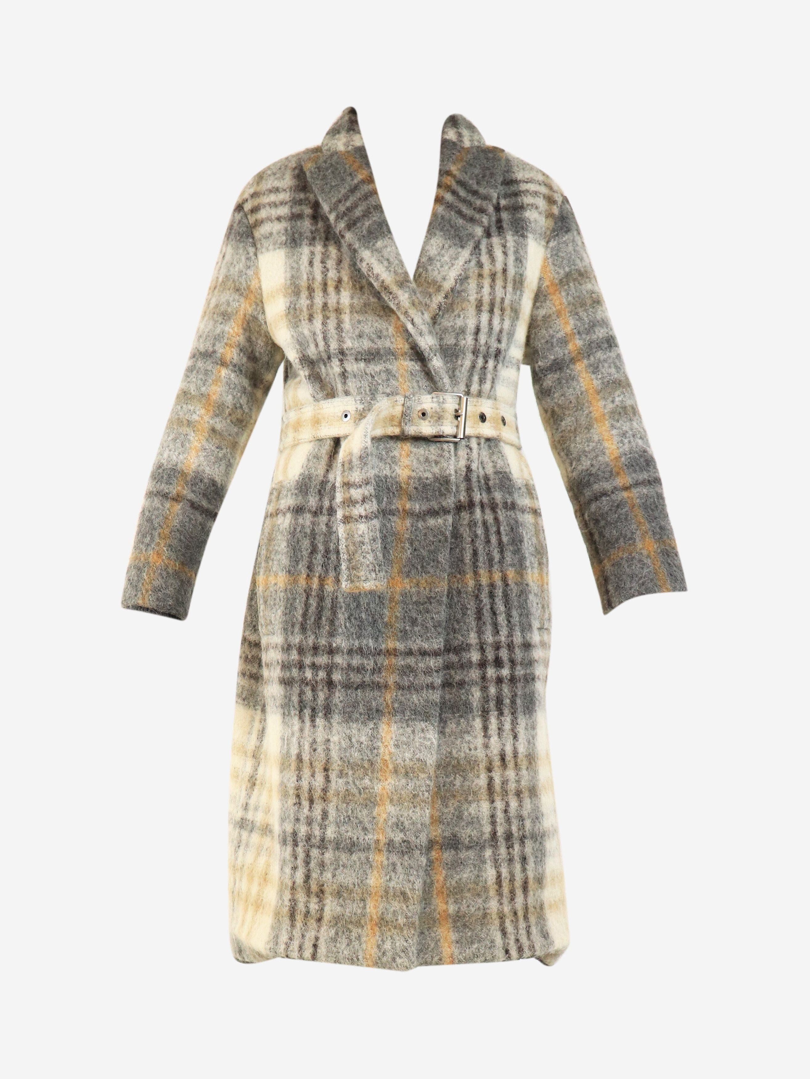 Brunello Cucinelli Grey alpaca blend check coat - UK 6 Size XS / US 0-2 / IT 36-38 - 7 Thumbnail