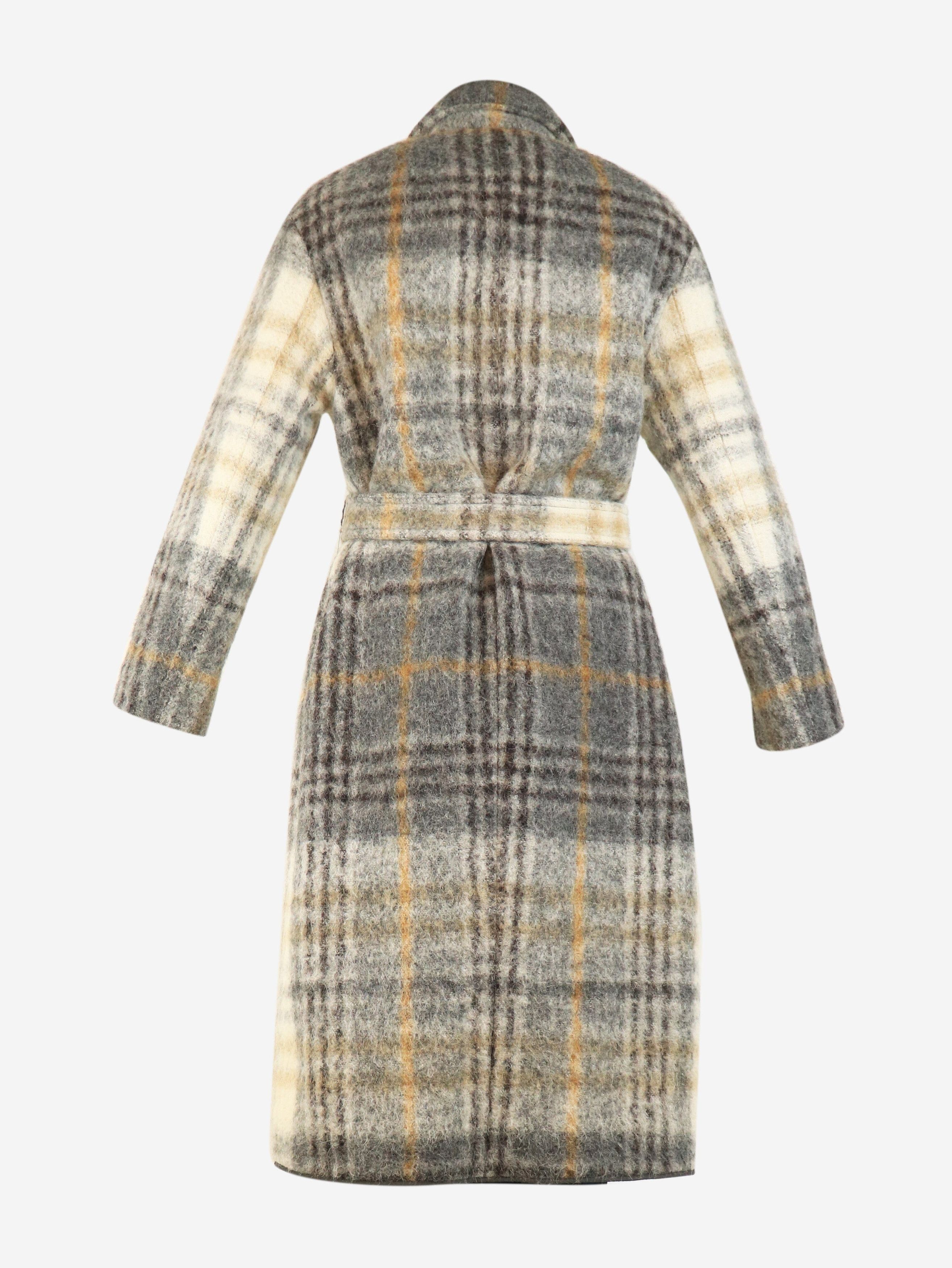 Brunello Cucinelli Grey alpaca blend check coat - UK 6 Size XS / US 0-2 / IT 36-38 - 6 Thumbnail