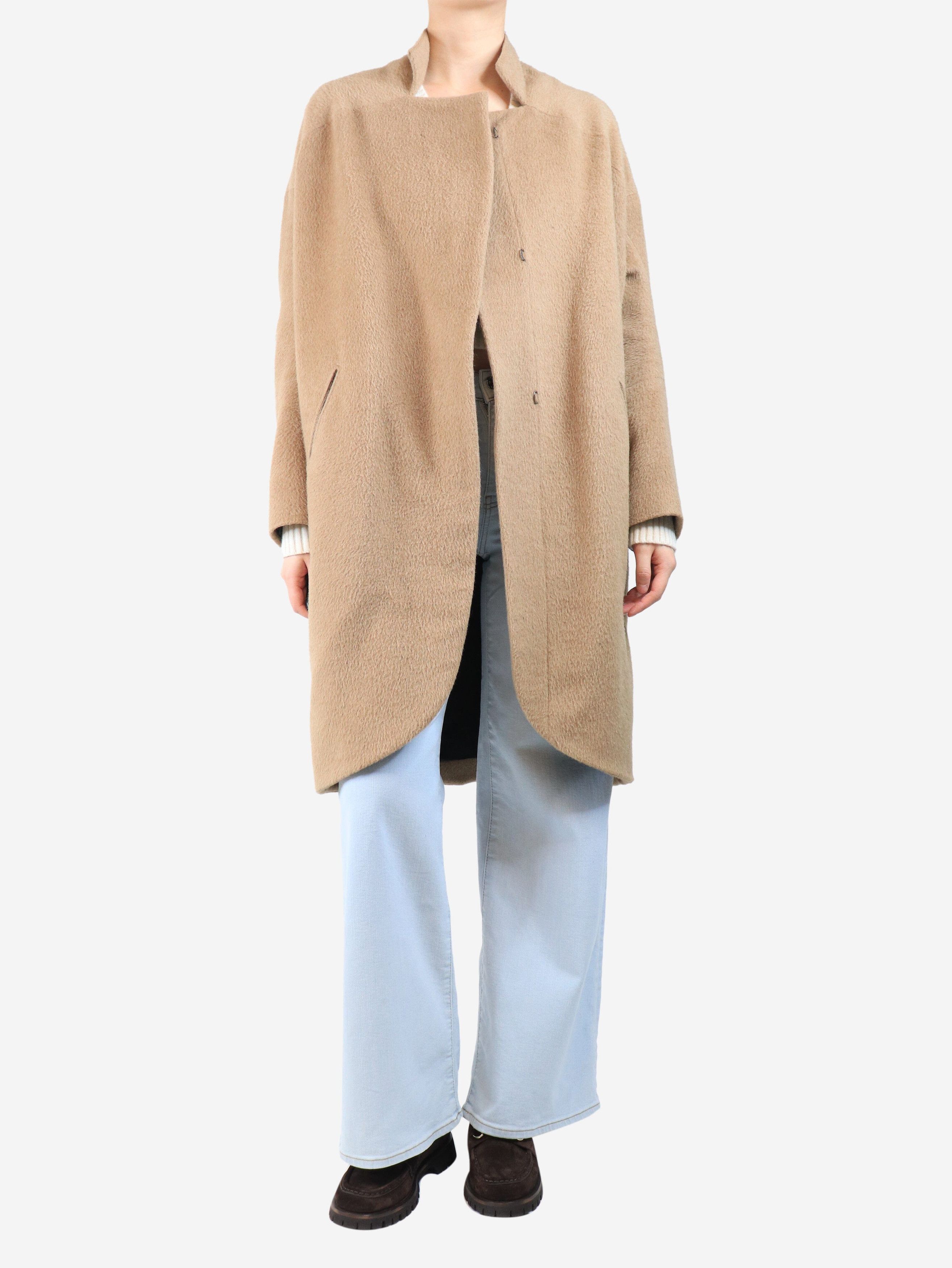 Other Beige lama and wool-blend coat - UK 12 Size M / US 6-8 / IT 42-44 - 3 Thumbnail
