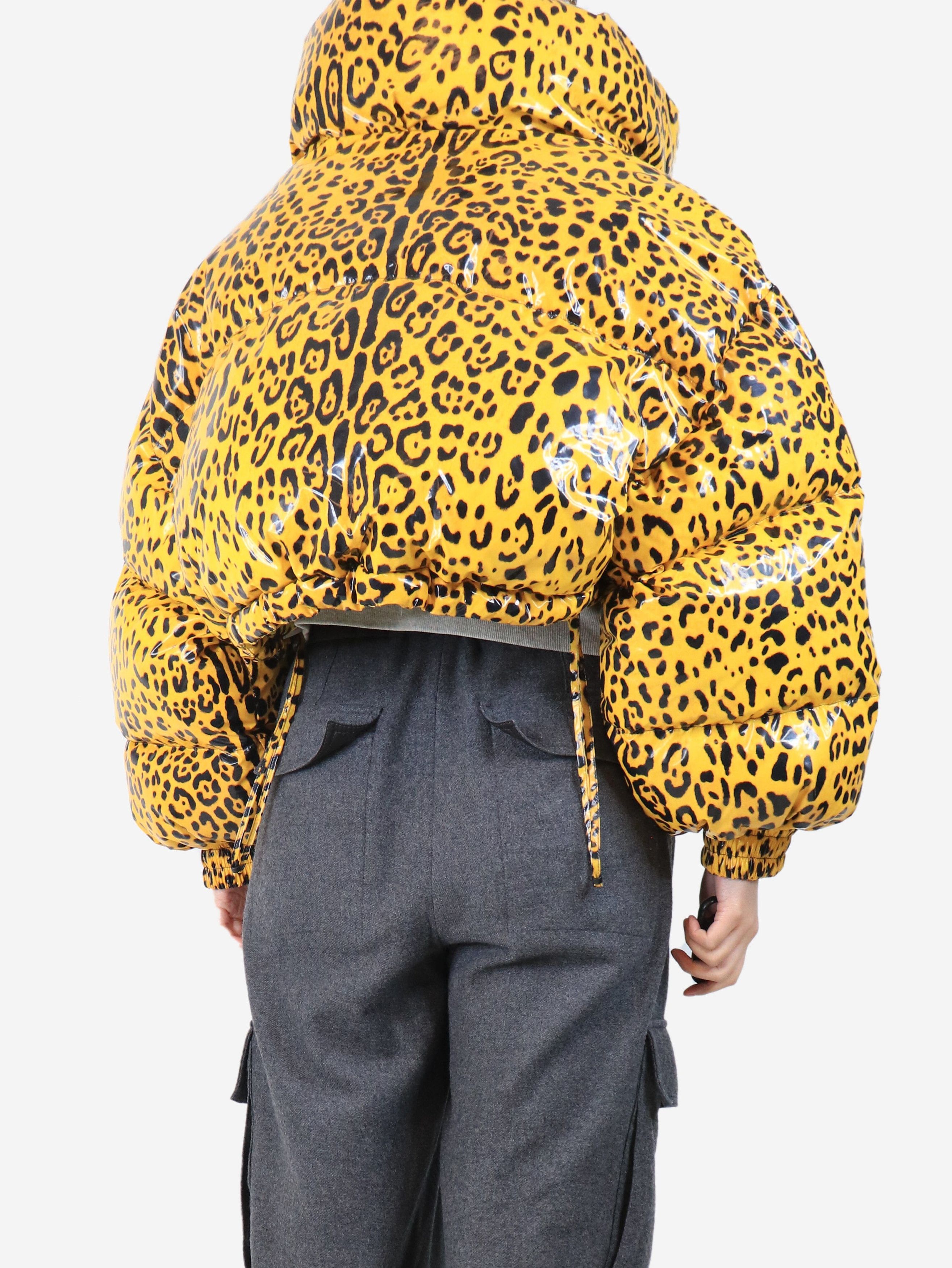 Other Yellow leopard print cropped puffer jacket - S Size S / US 4 / IT 40 - 2 Thumbnail