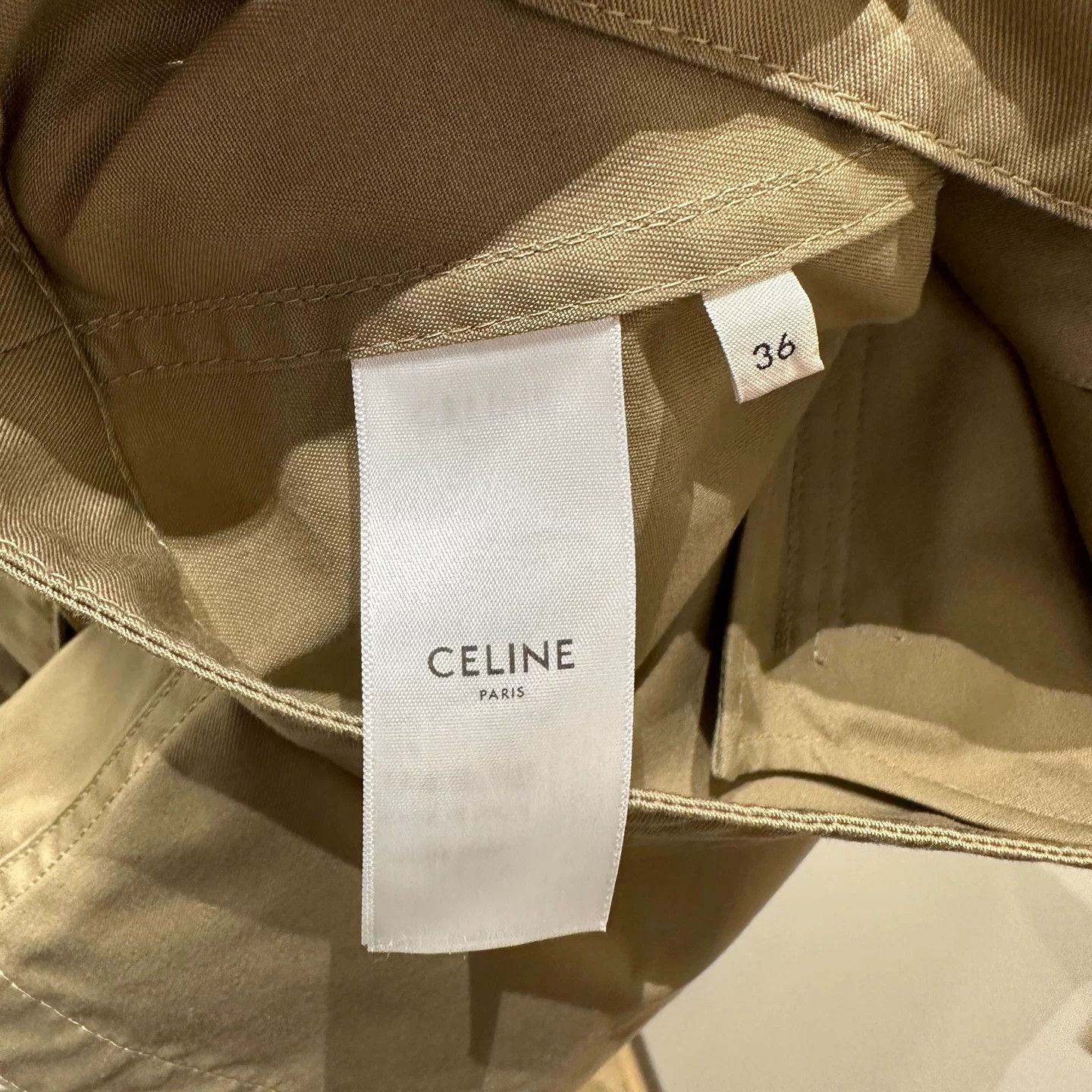 Celine Celine Cropped Beige T-Shirt it_36 Women Size XS / US 0-2 / IT 36-38 - 4 Thumbnail