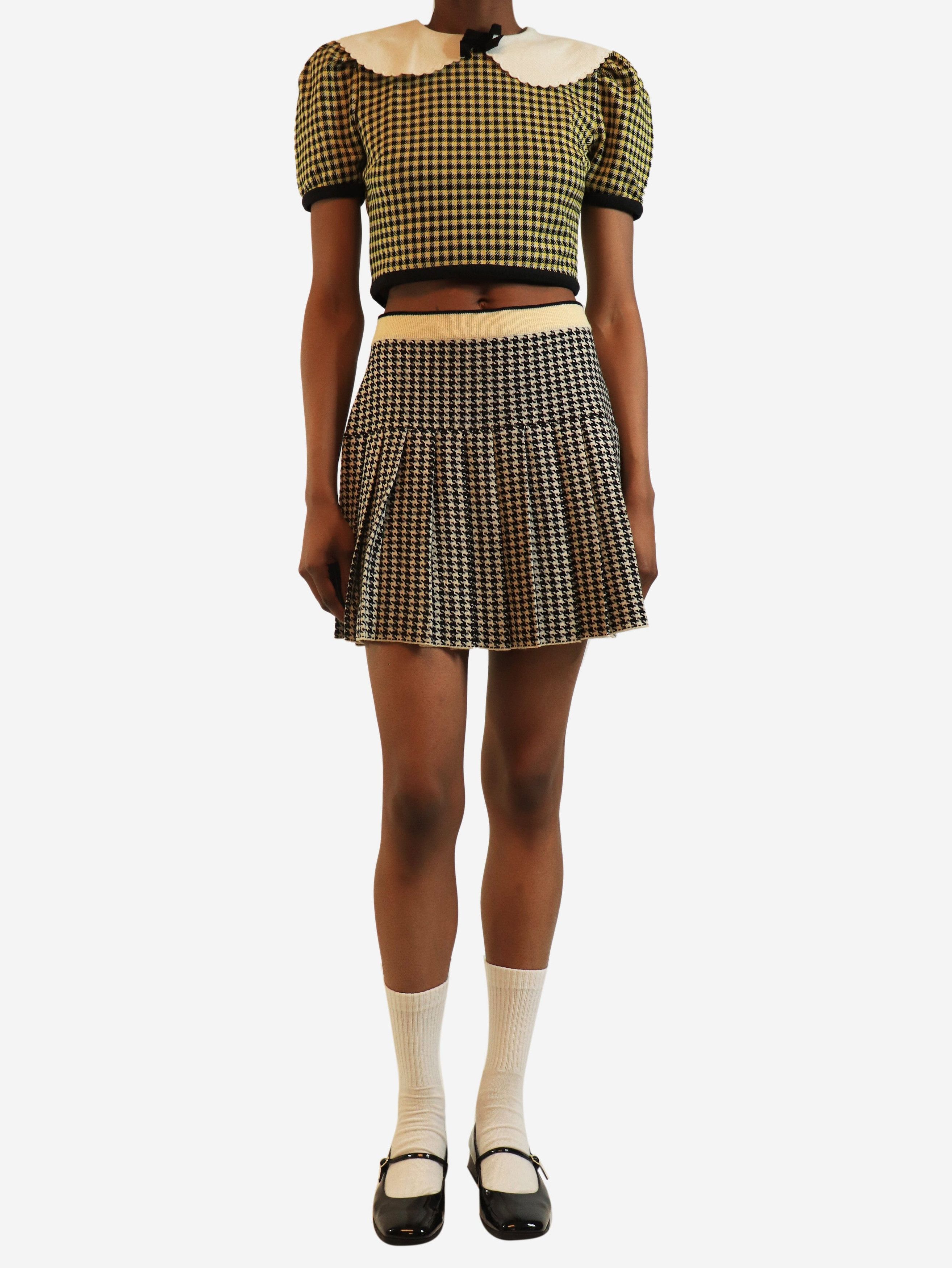 Miu Miu Houndstooth knit mini skirt - S Size 26" / US 2 / IT 38 - 2 Thumbnail