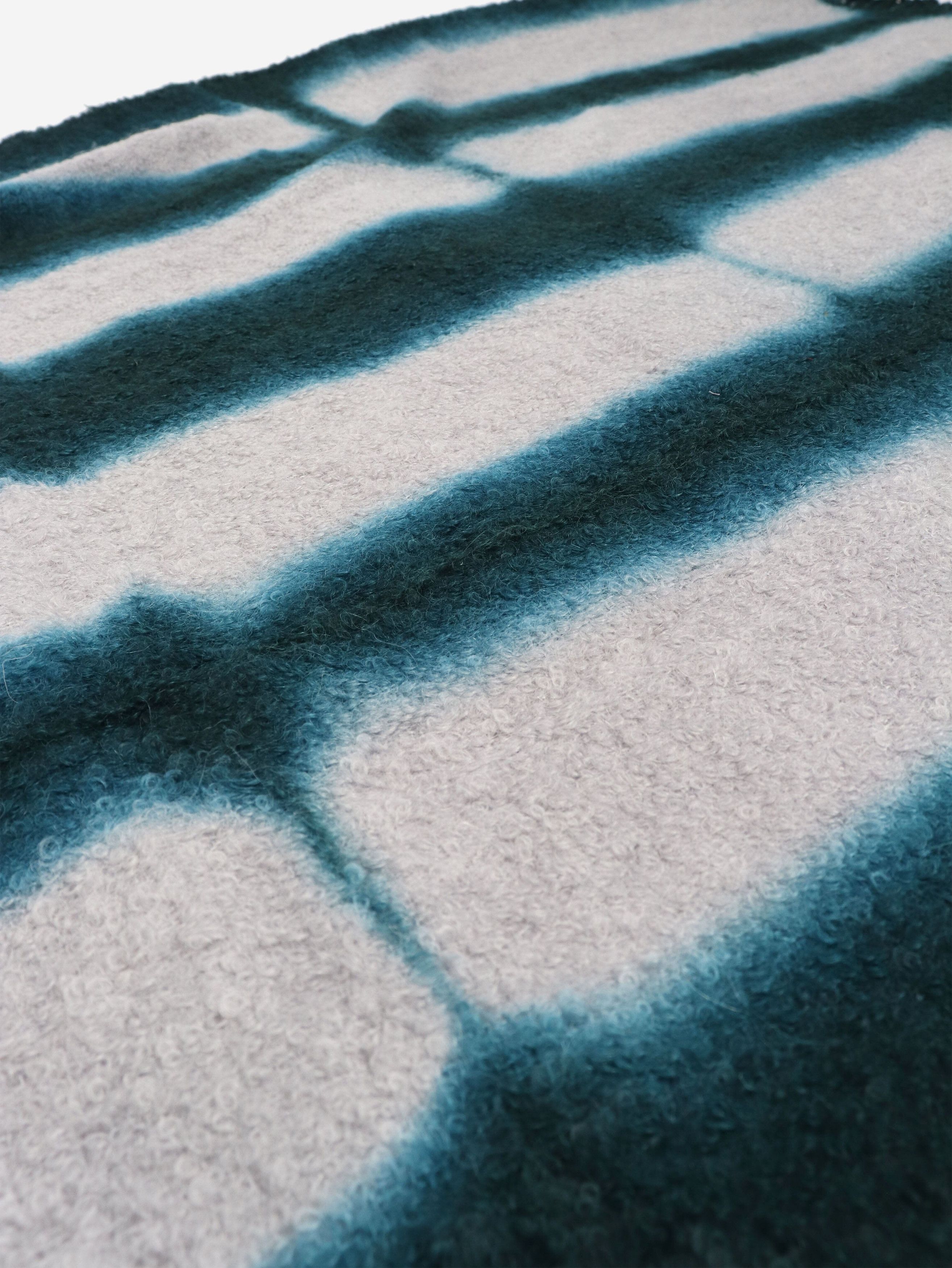 Other Green and grey hand woven boucle throw Size ONE SIZE - 3 Thumbnail