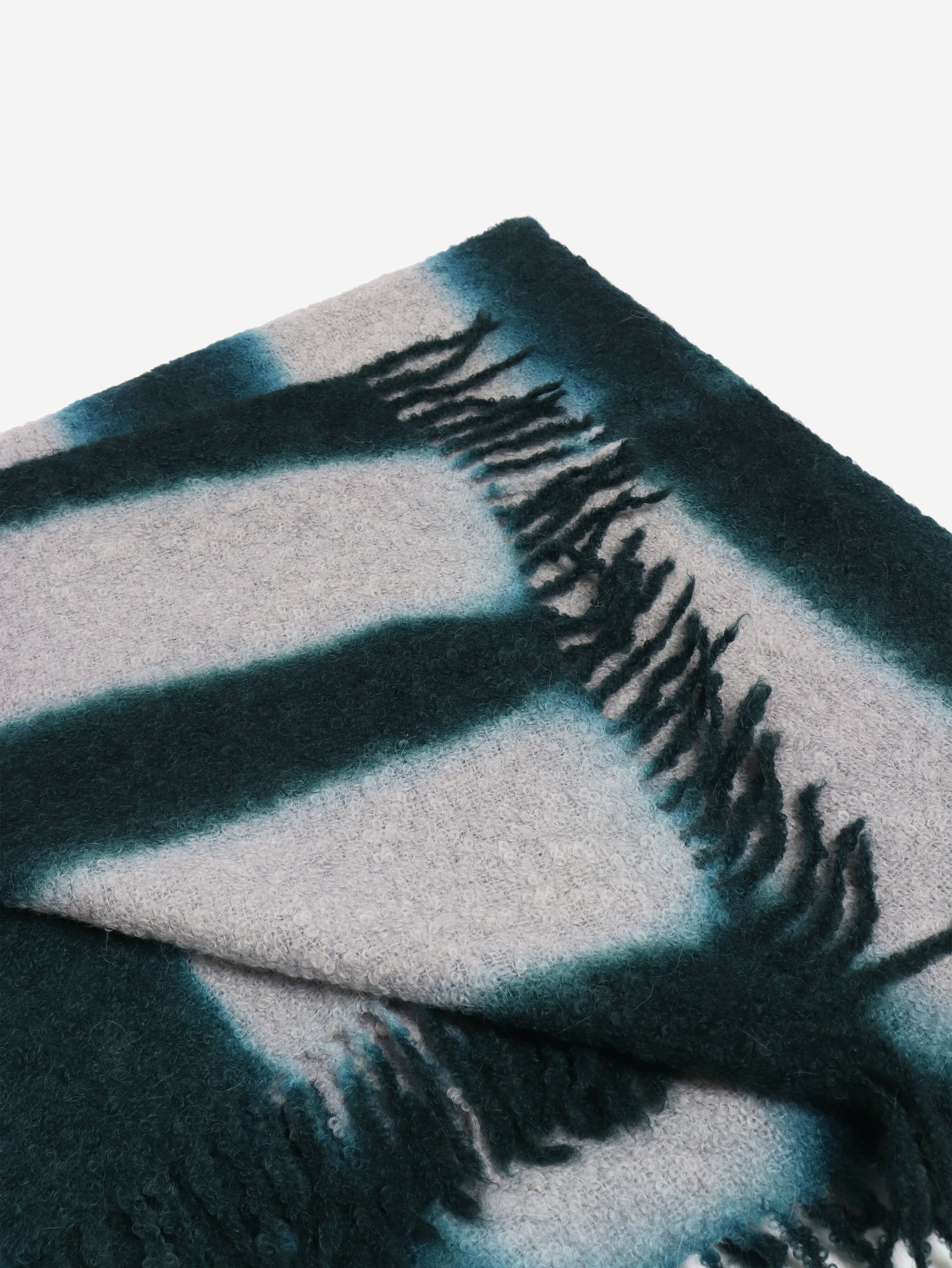 Other Green and grey hand woven boucle throw Size ONE SIZE - 2 Thumbnail