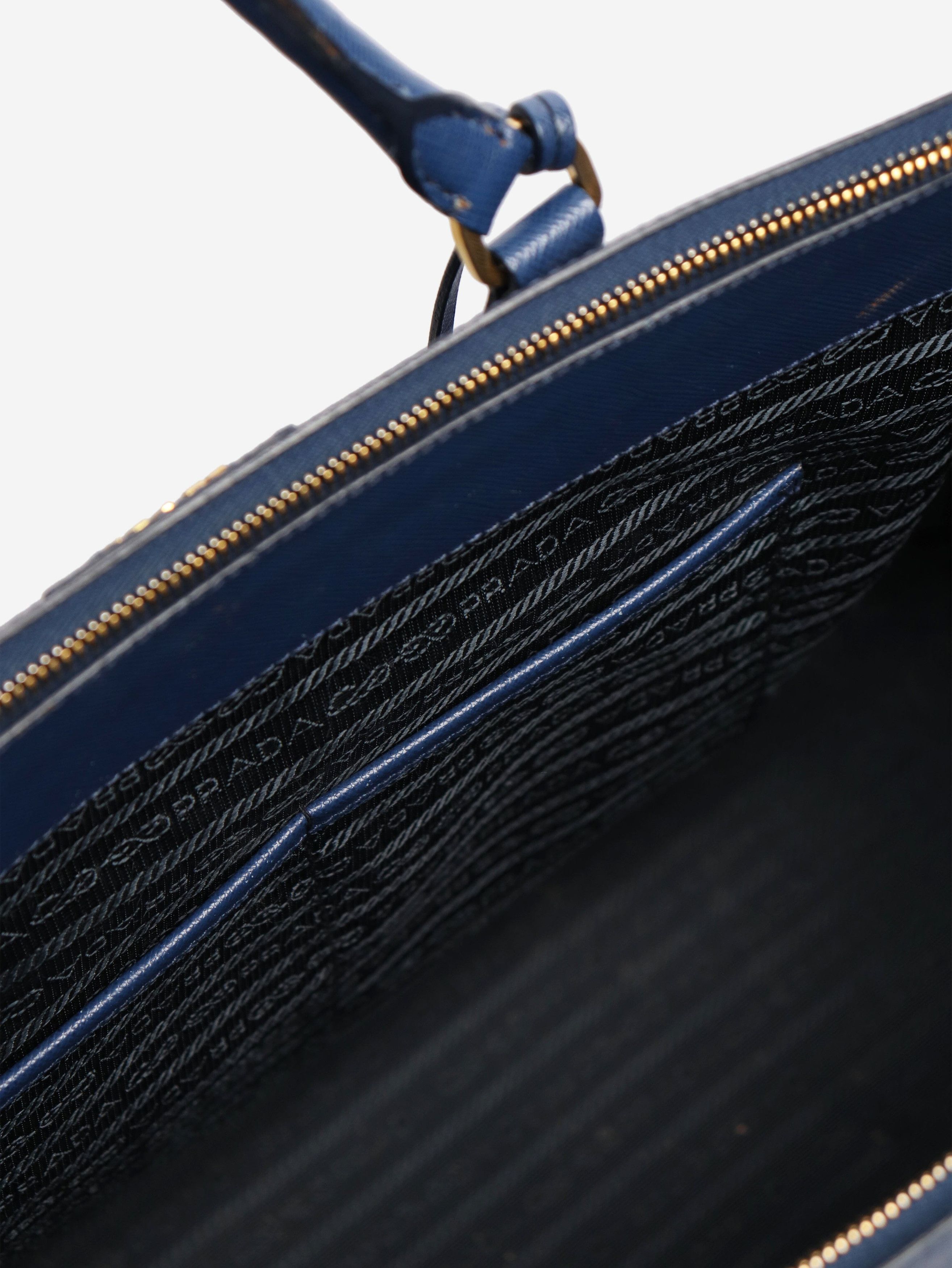 Prada Blue large Saffiano leather Galleria bag Size ONE SIZE - 8 Thumbnail