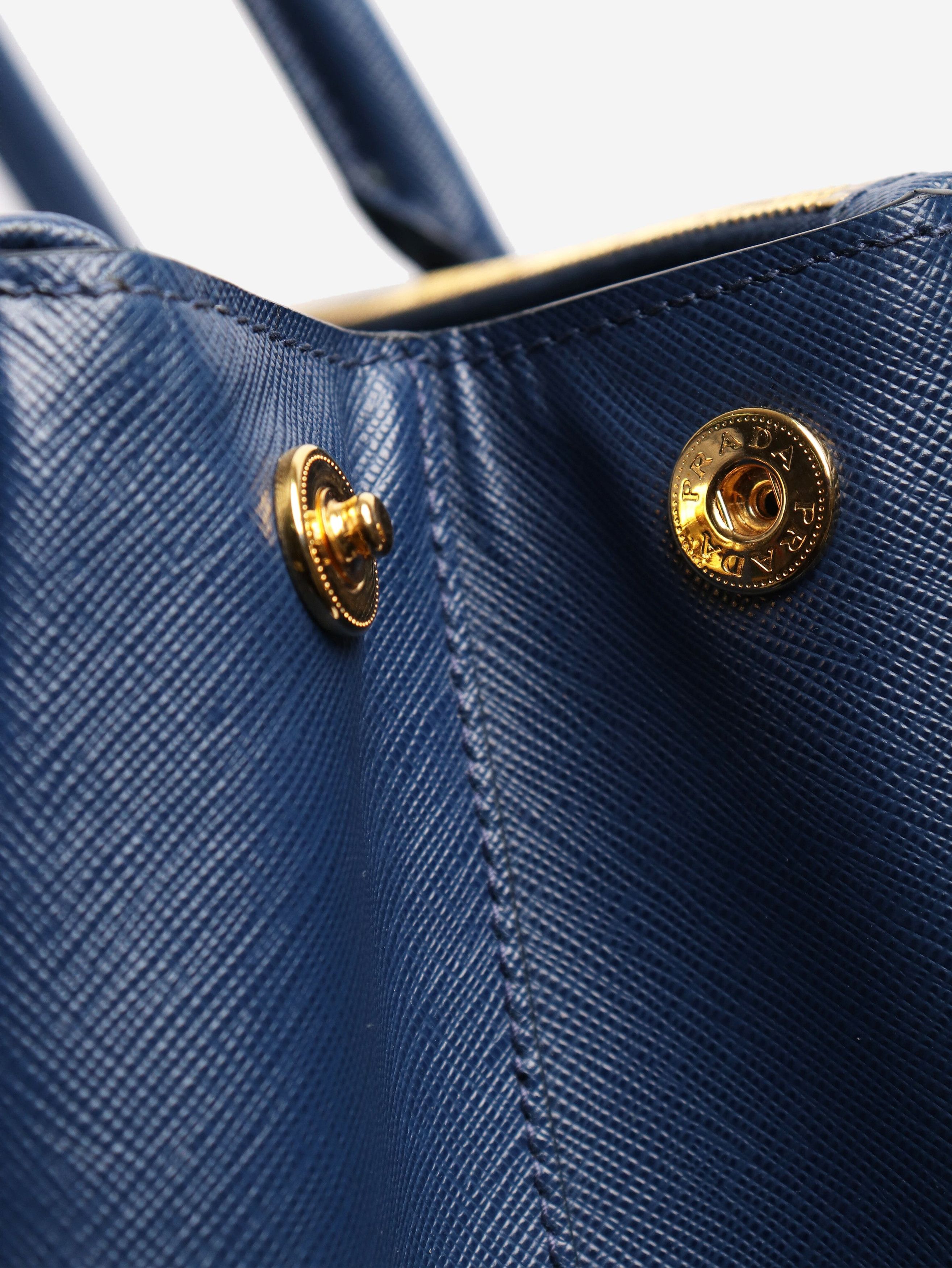 Prada Blue large Saffiano leather Galleria bag Size ONE SIZE - 7 Thumbnail