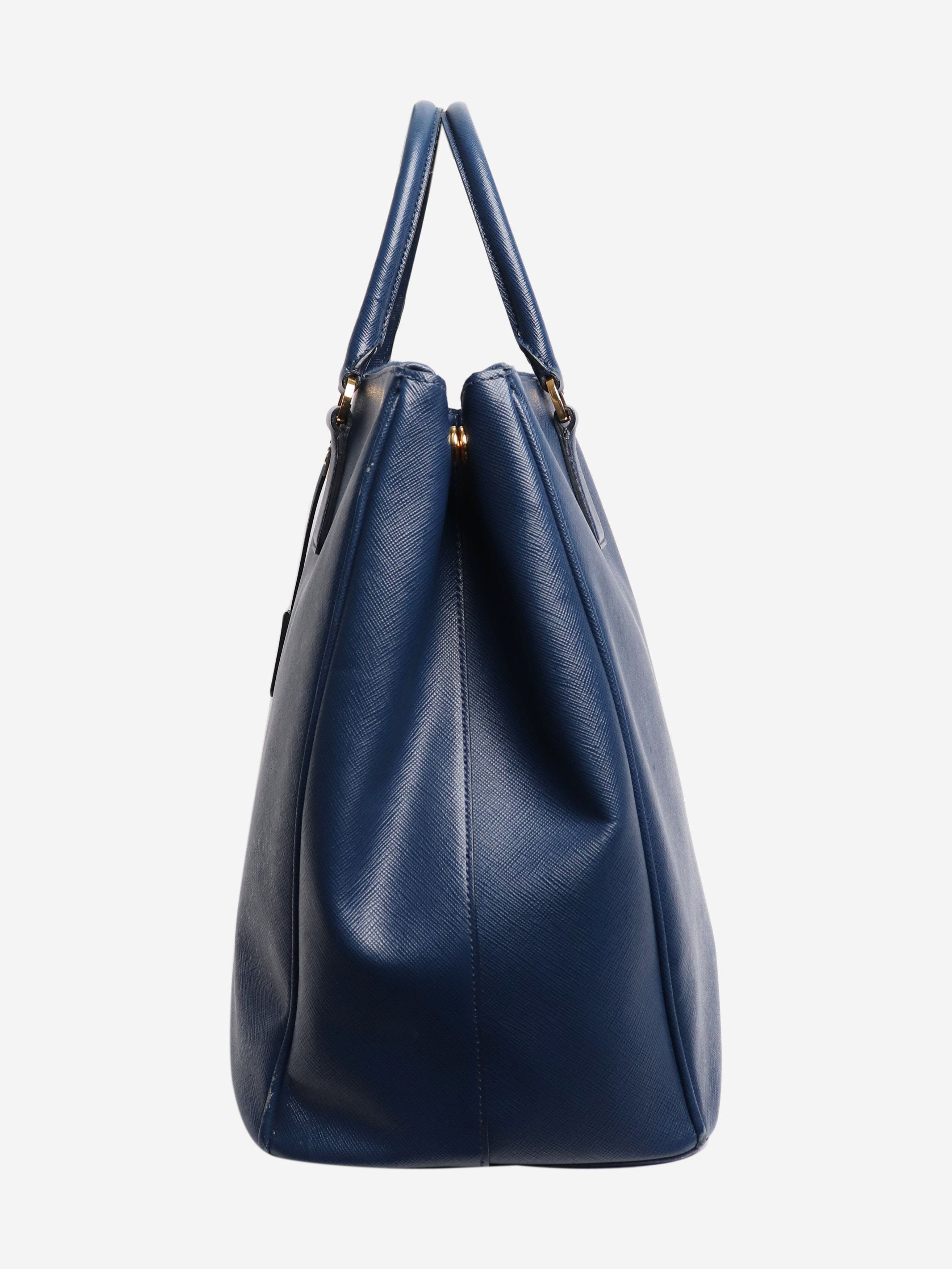 Prada Blue large Saffiano leather Galleria bag Size ONE SIZE - 2 Thumbnail