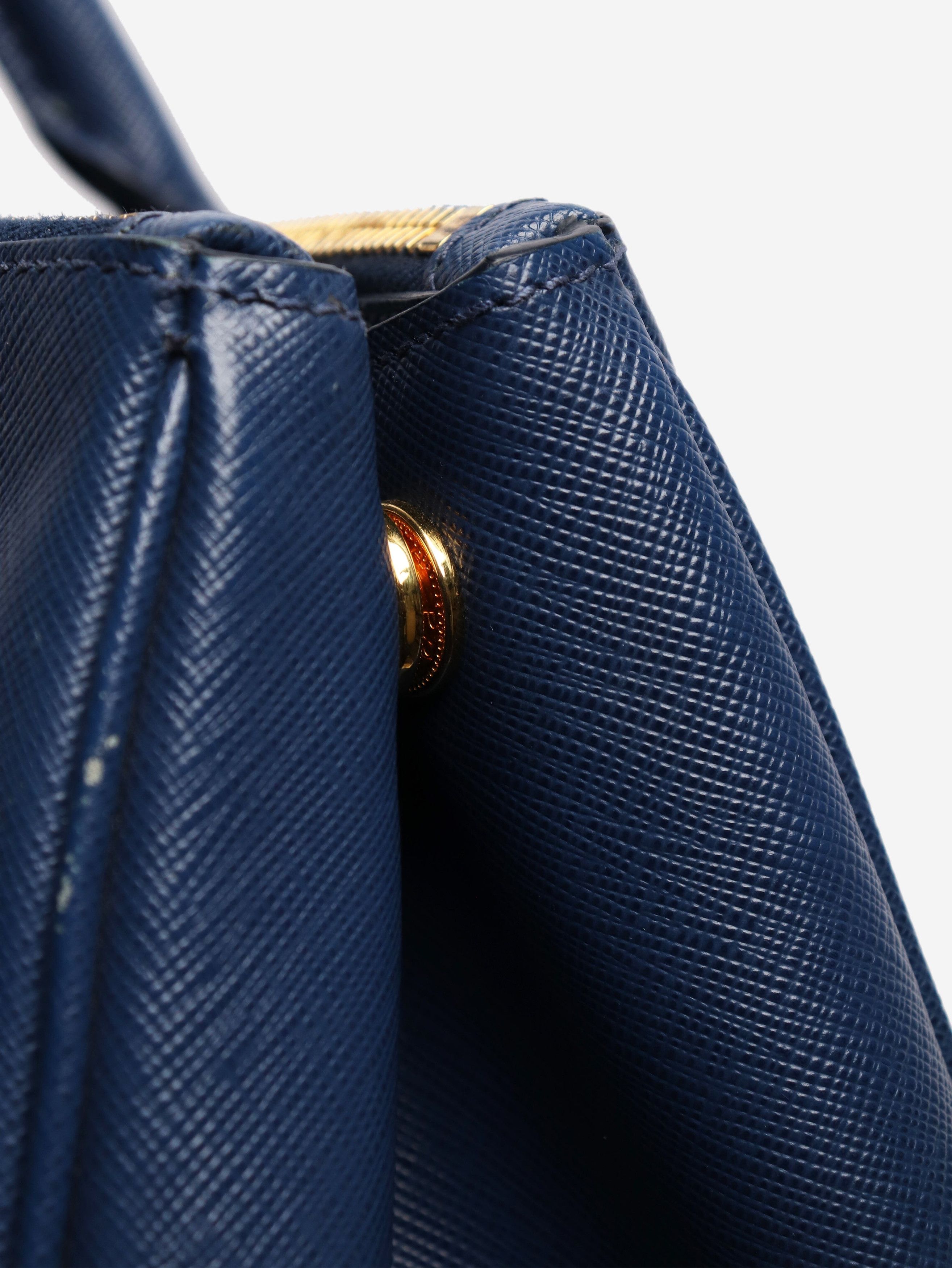 Prada Blue large Saffiano leather Galleria bag Size ONE SIZE - 6 Thumbnail