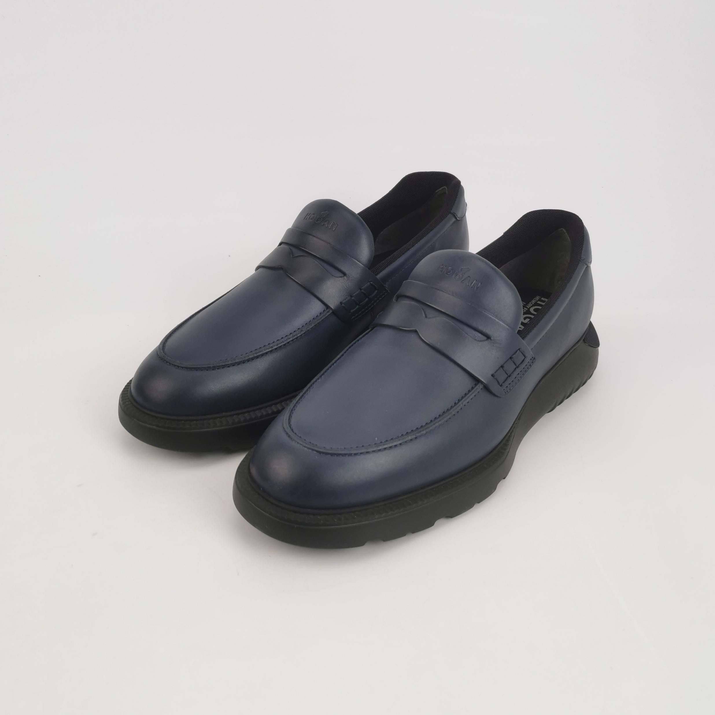 Hogan Hogan Blue Leather Penny Loafers Size 40 Size US 7 / EU 40 - 2 Thumbnail