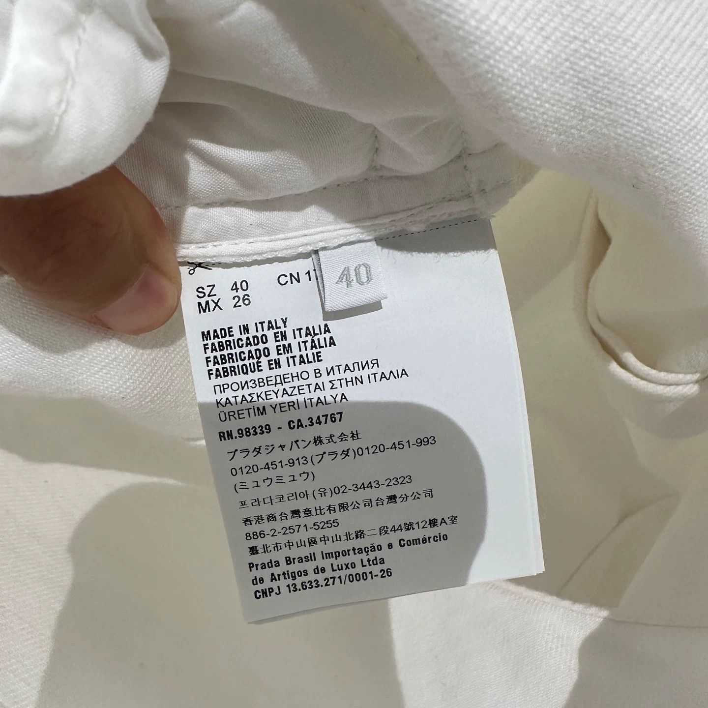 Prada Prada Denim White T-Shirt it_40 Women Size S / US 4 / IT 40 - 5 Thumbnail