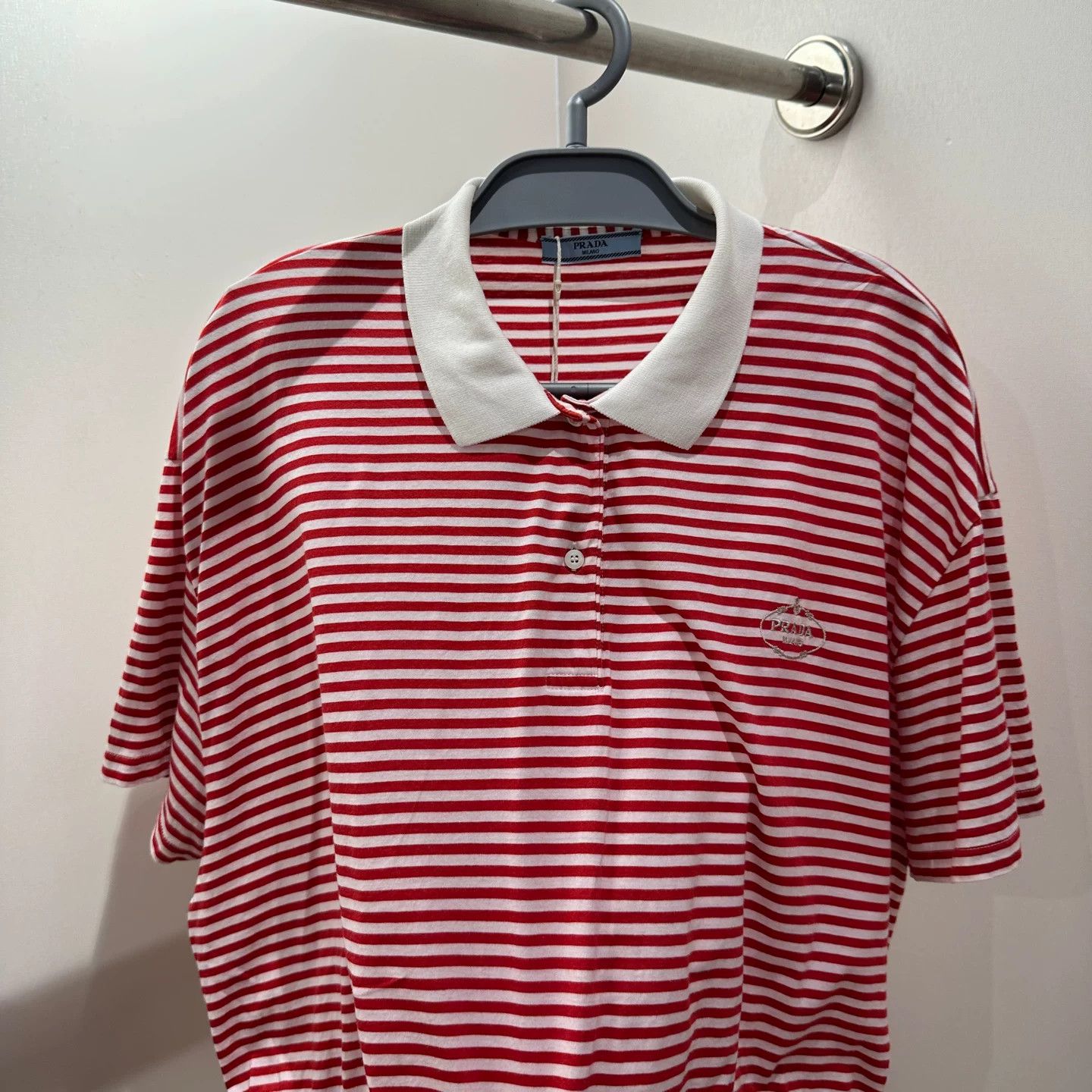 Prada Prada Embroidered Striped T-Shirt M Women Size M / US 6-8 / IT 42-44 - 7 Thumbnail