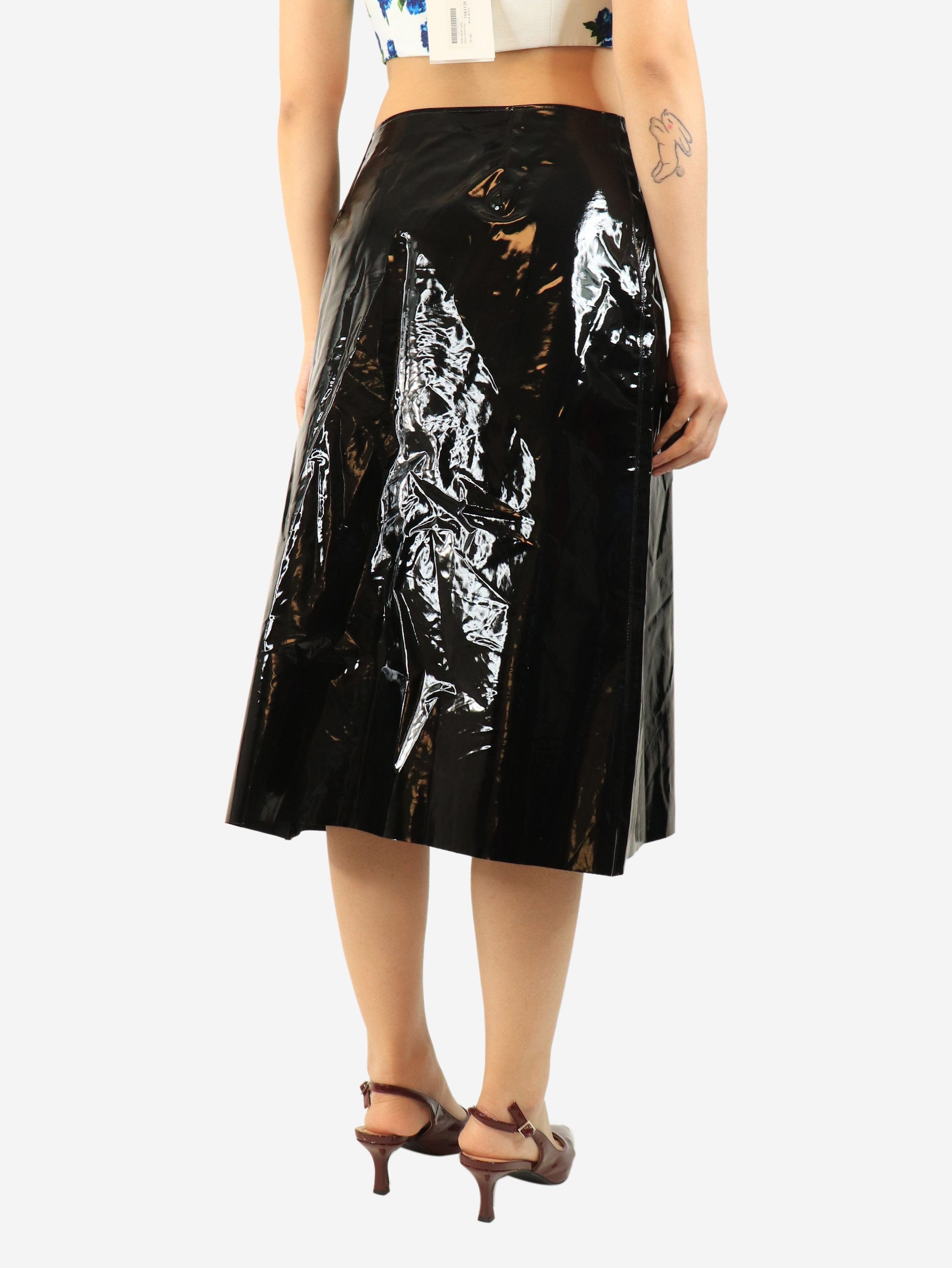 Gucci Black pvc buckle midi skirt - UK 12 Size 30" / US 8 / IT 44 - 3 Thumbnail