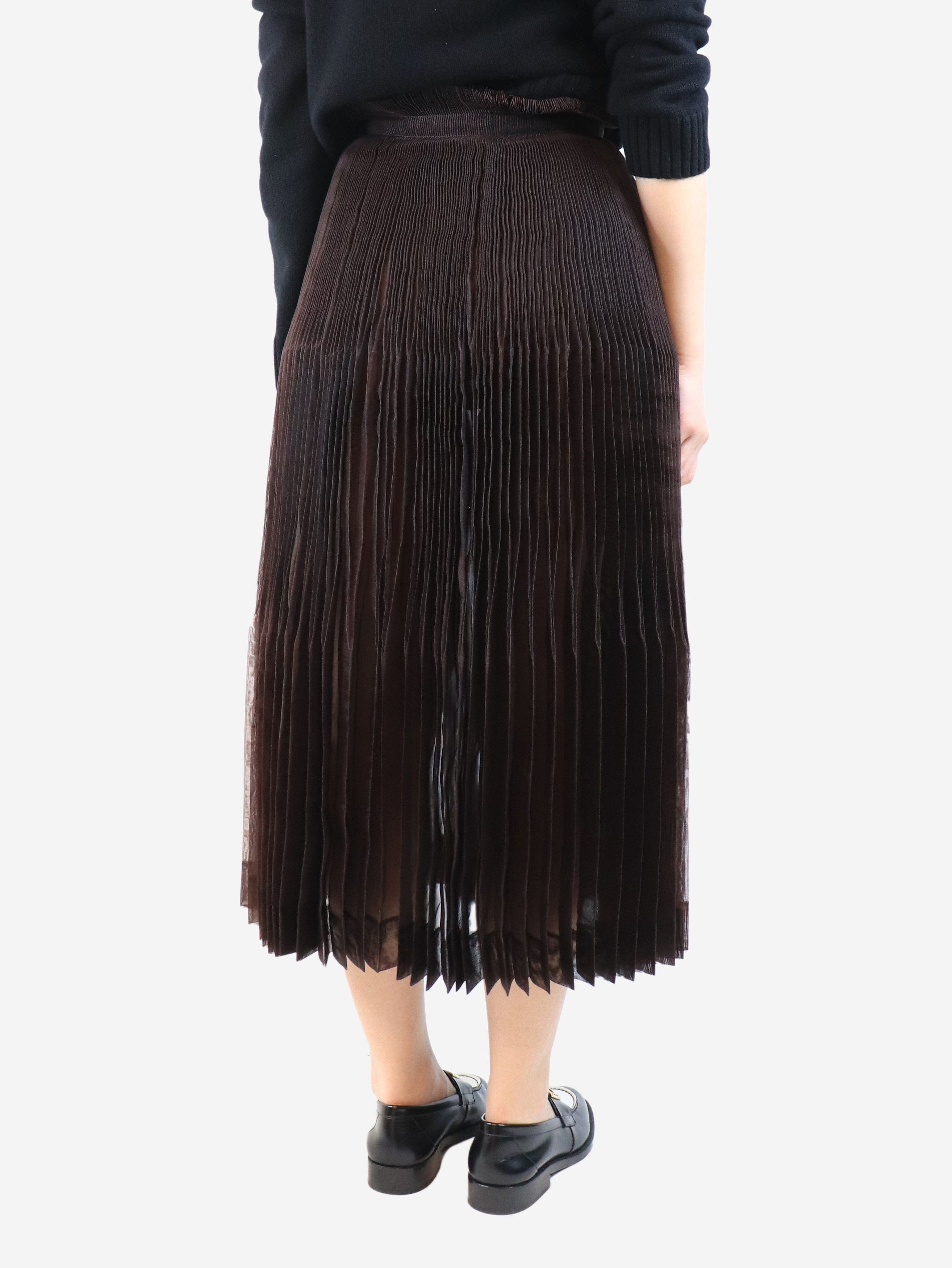 Issey Miyake Brown pleated midi skirt - S Size 27" / US 4 / IT 40 - 3 Thumbnail