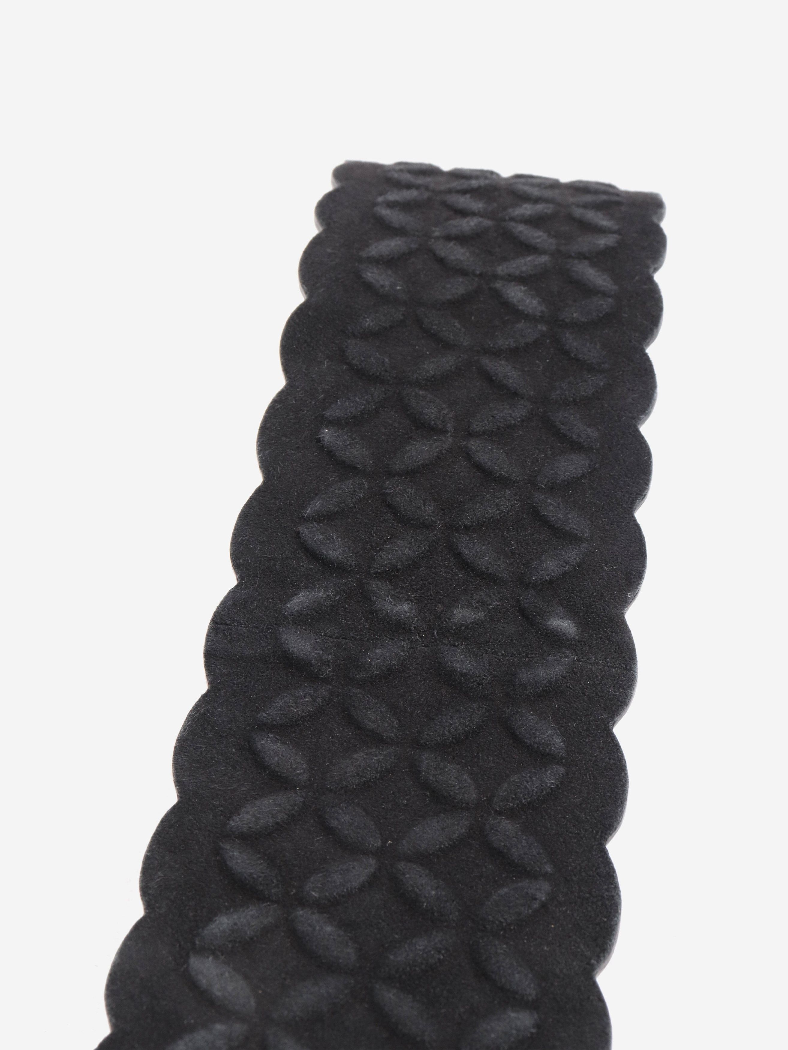 Alaia Black suede textured wide belt Size ONE SIZE - 5 Thumbnail