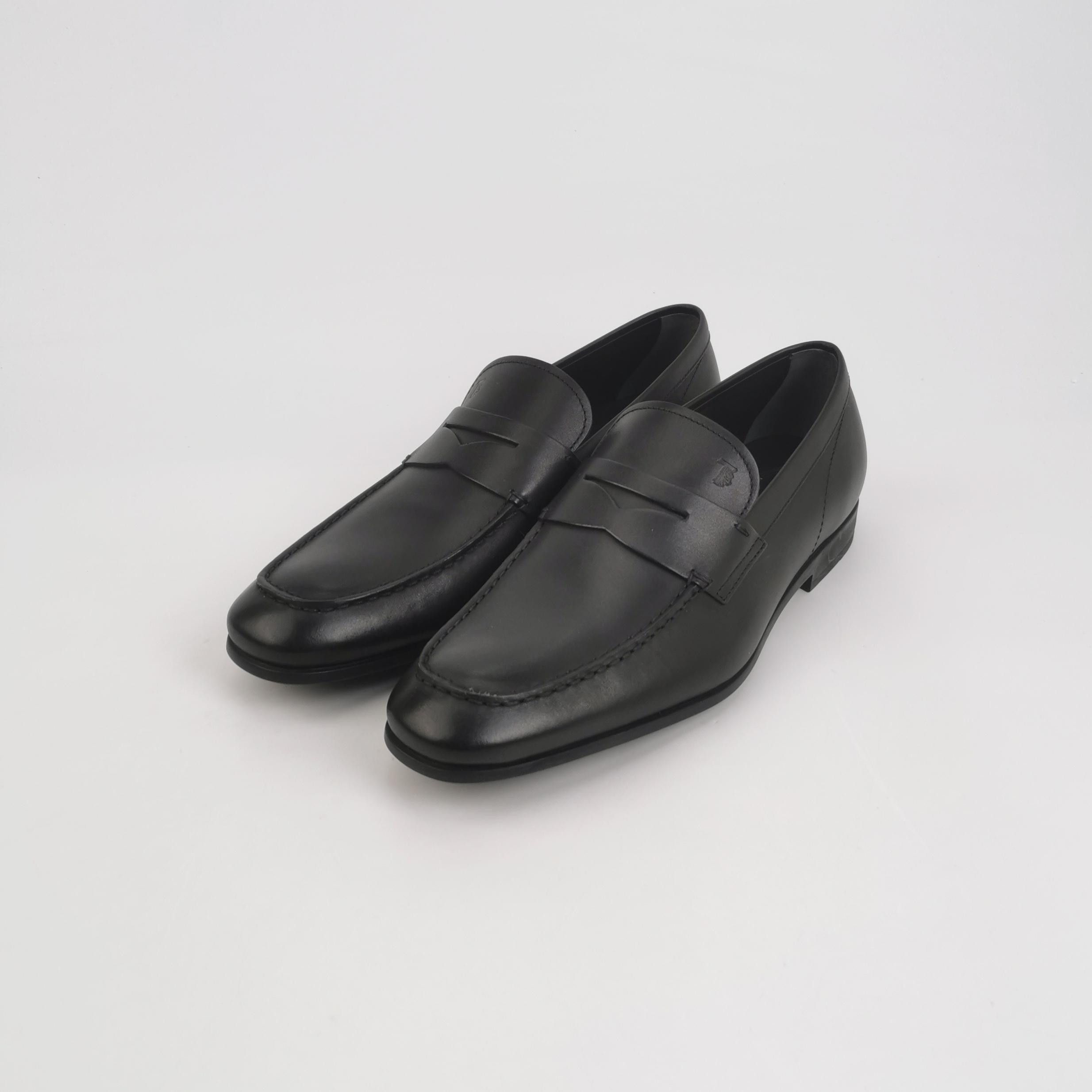 Tod's Tod's Black Leather Penny Loafers 42.5 Size US 9 / EU 42 - 2 Thumbnail