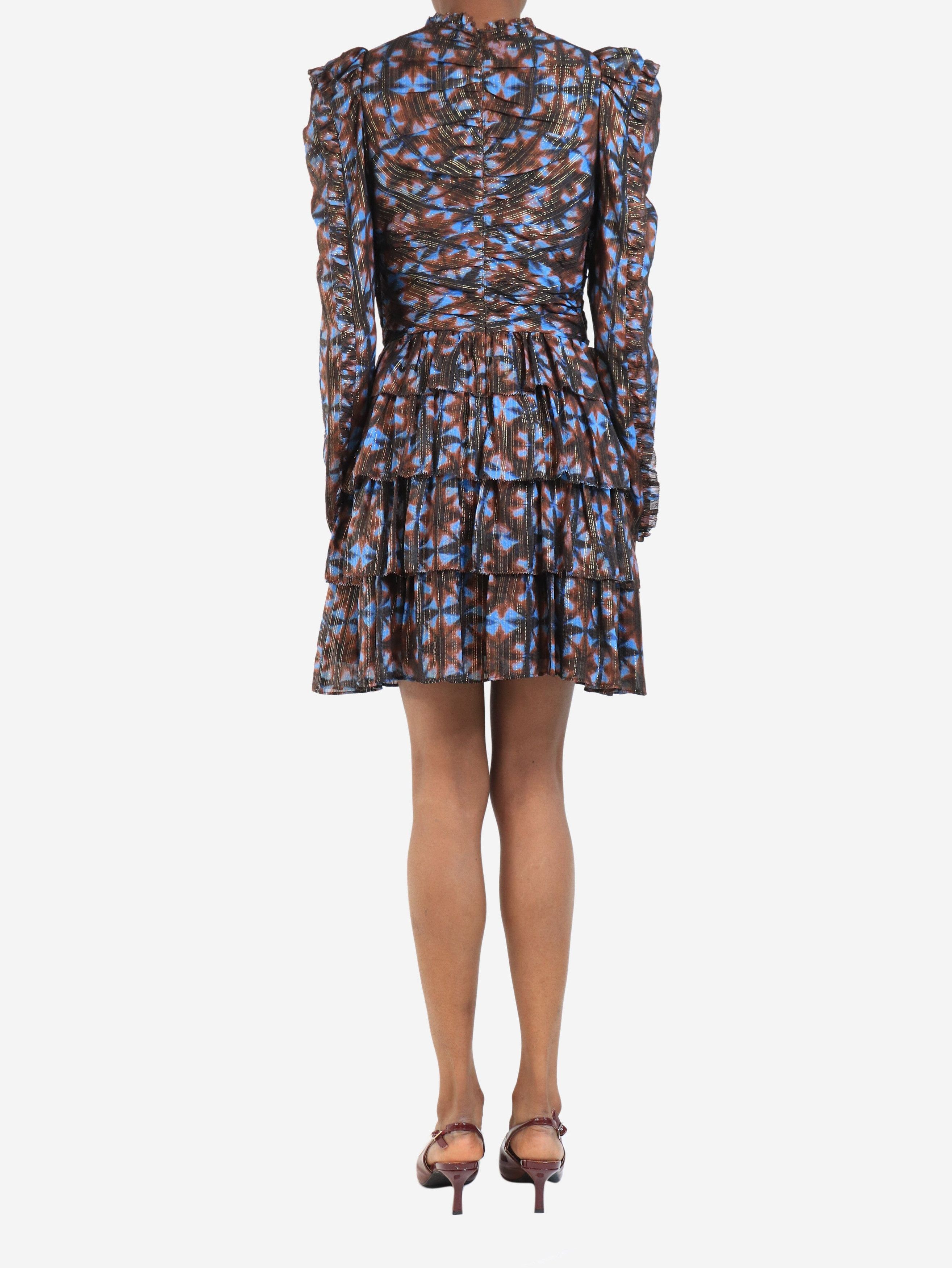 Ulla Johnson Multicolour lurex chiffon midi dress - UK 6 Size XS / US 0-2 / IT 36-38 - 2 Thumbnail