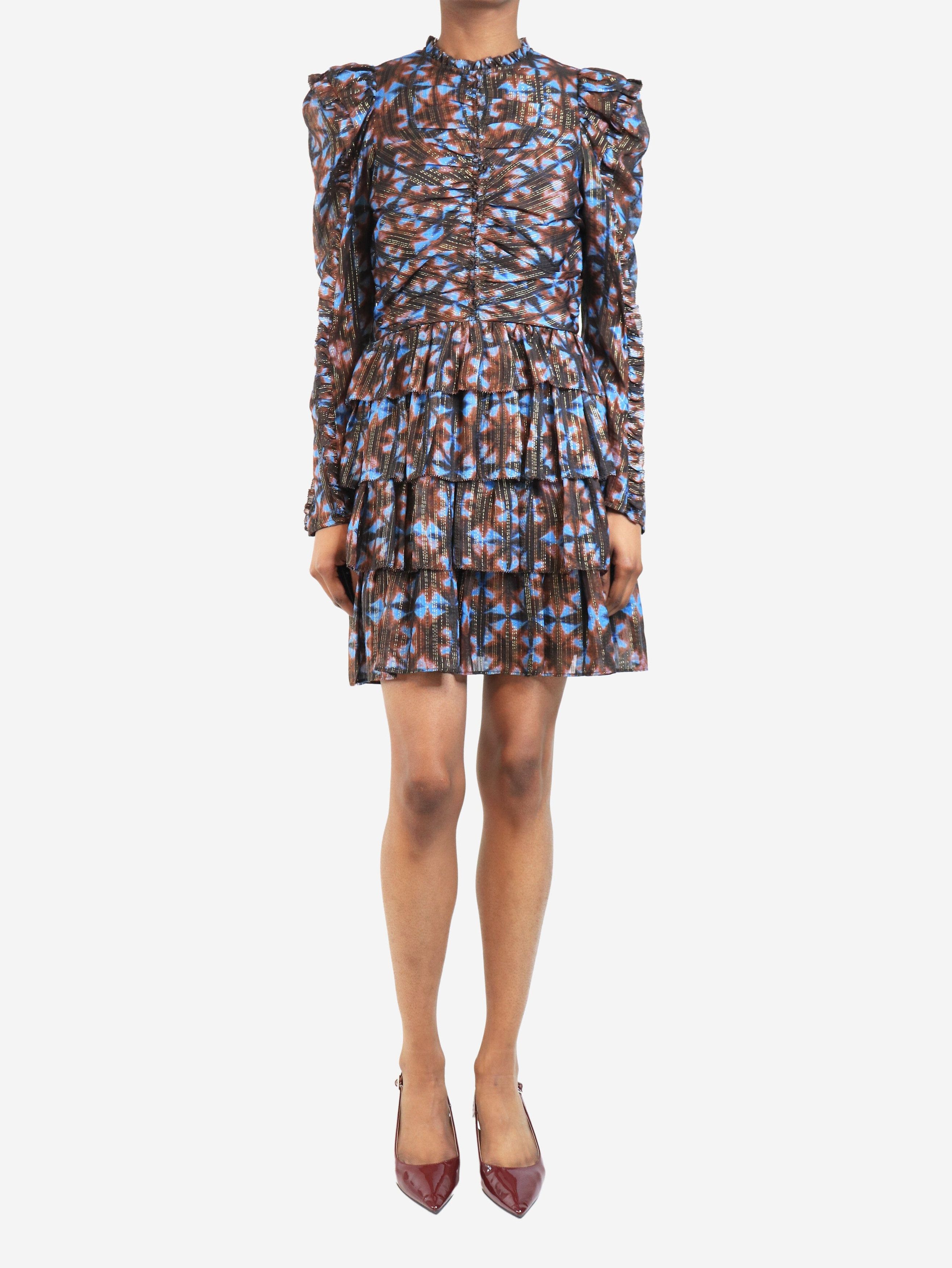 Ulla Johnson Multicolour lurex chiffon midi dress - UK 6 Size XS / US 0-2 / IT 36-38 - 3 Thumbnail