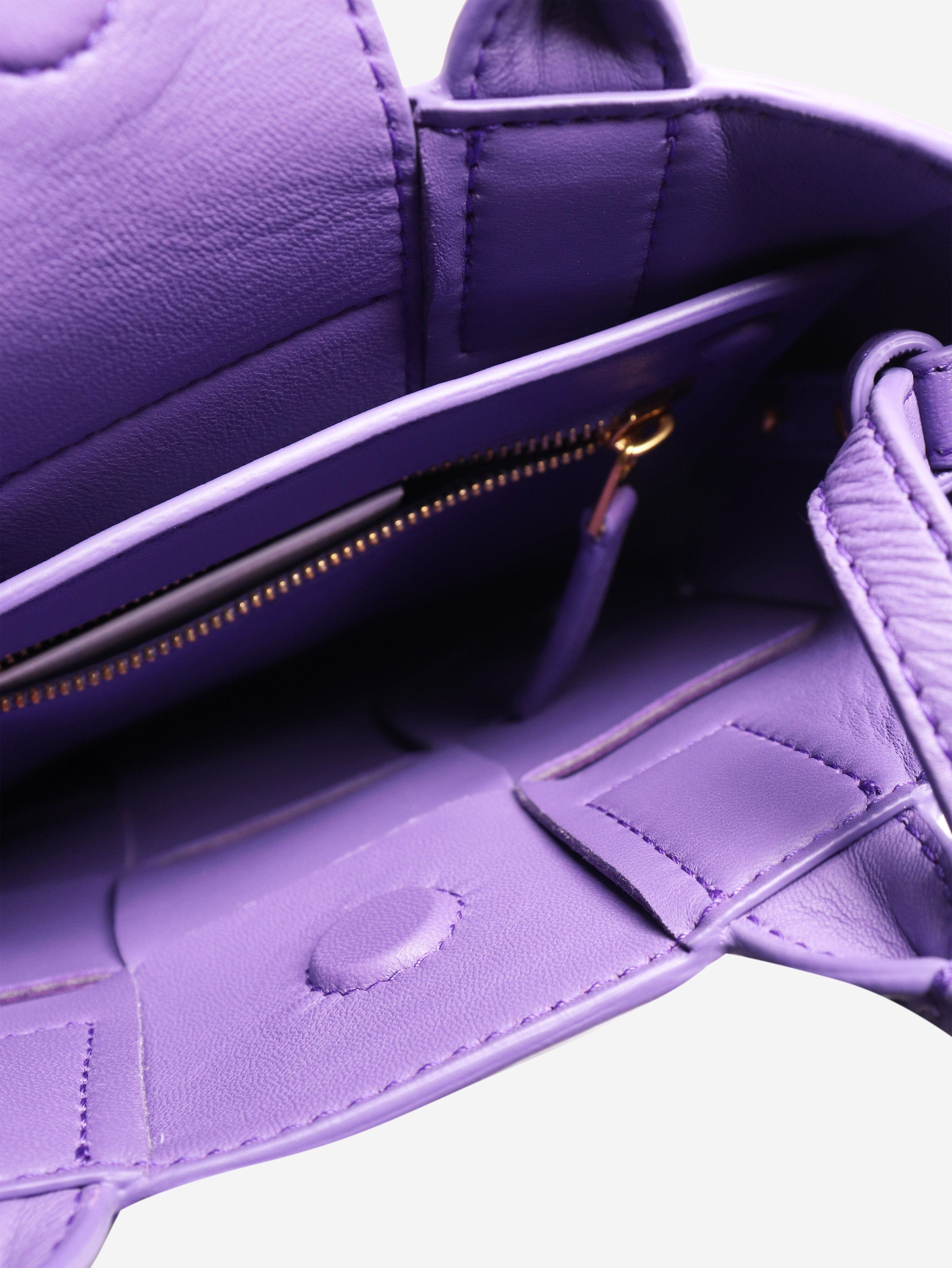 Bottega Veneta Purple mini Cassette tote bag Size ONE SIZE - 6 Thumbnail