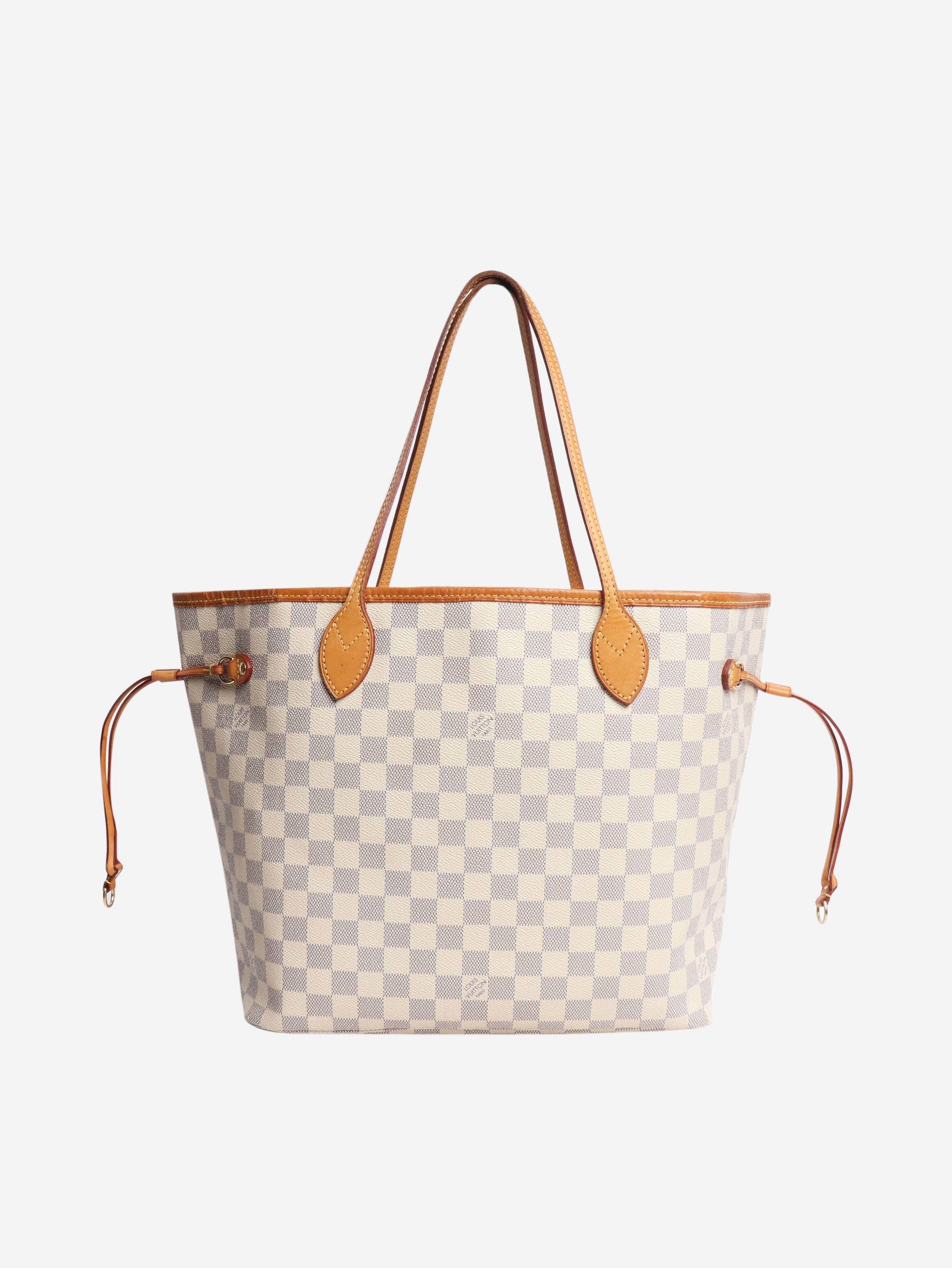 Louis Vuitton Cream 2017 Damier Azure Neverfull MM tote Size ONE SIZE - 3 Thumbnail