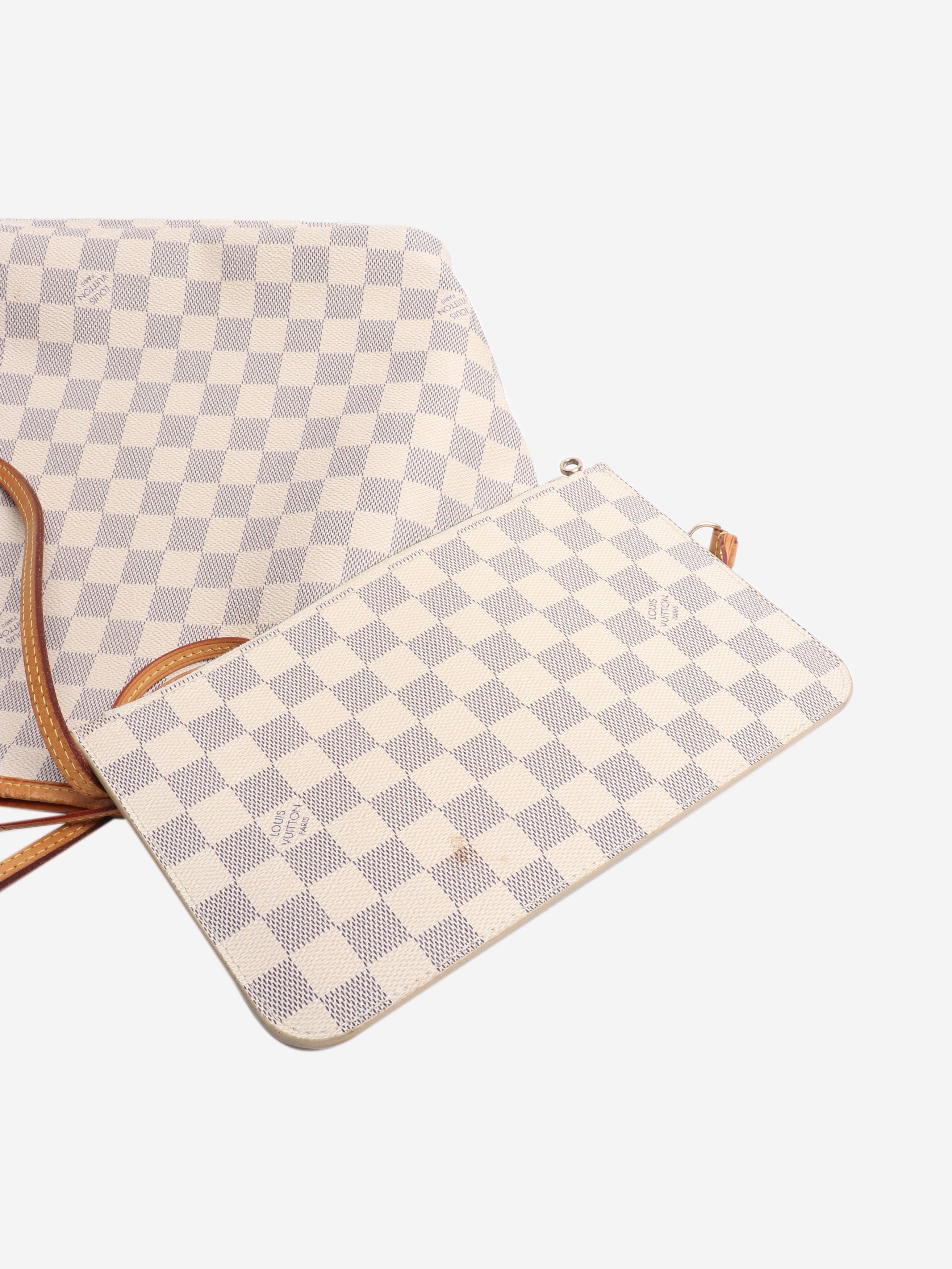 Louis Vuitton Cream 2017 Damier Azure Neverfull MM tote Size ONE SIZE - 5 Thumbnail