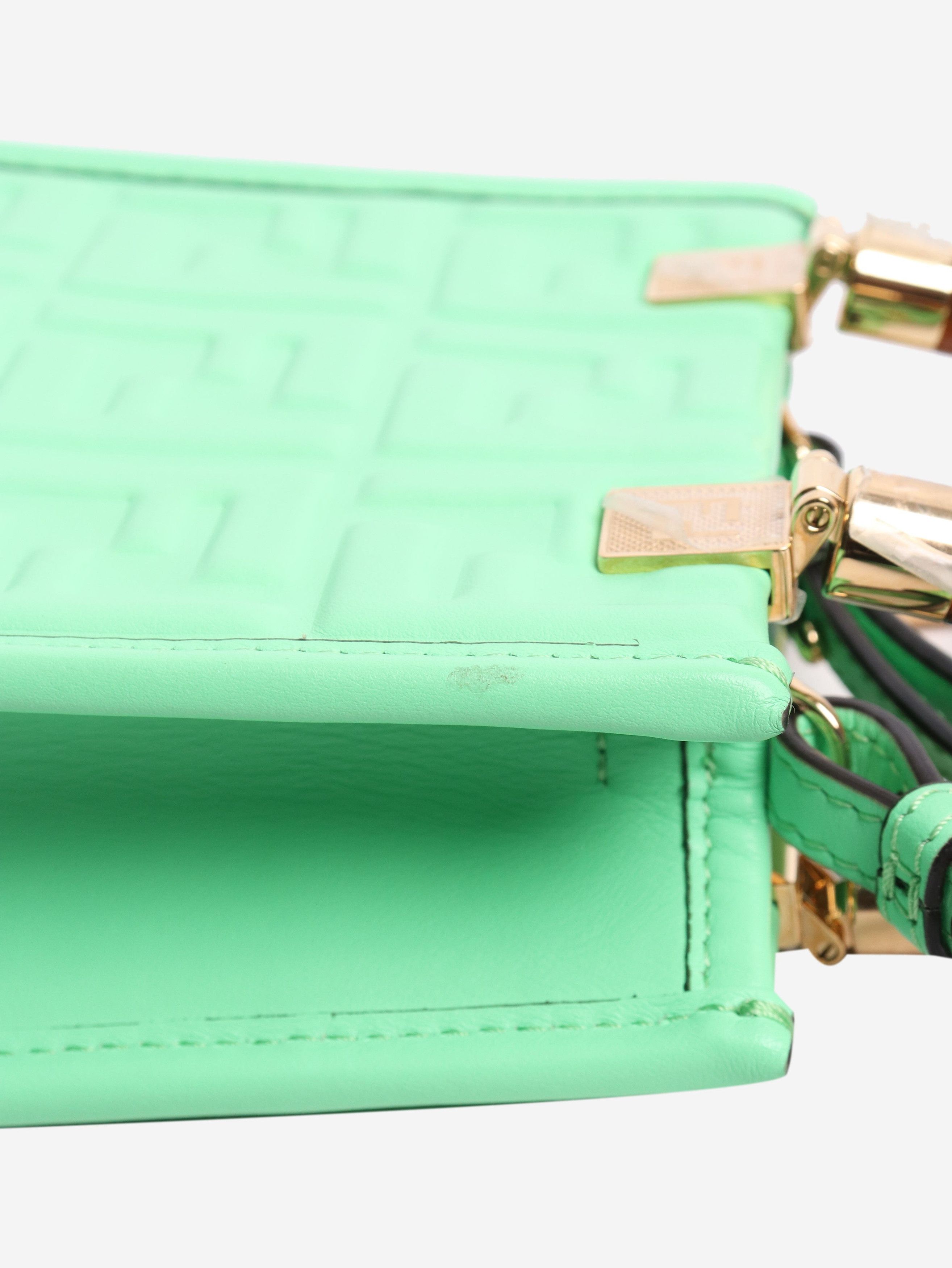Fendi Green FF embossed mini tote Size ONE SIZE - 7 Thumbnail