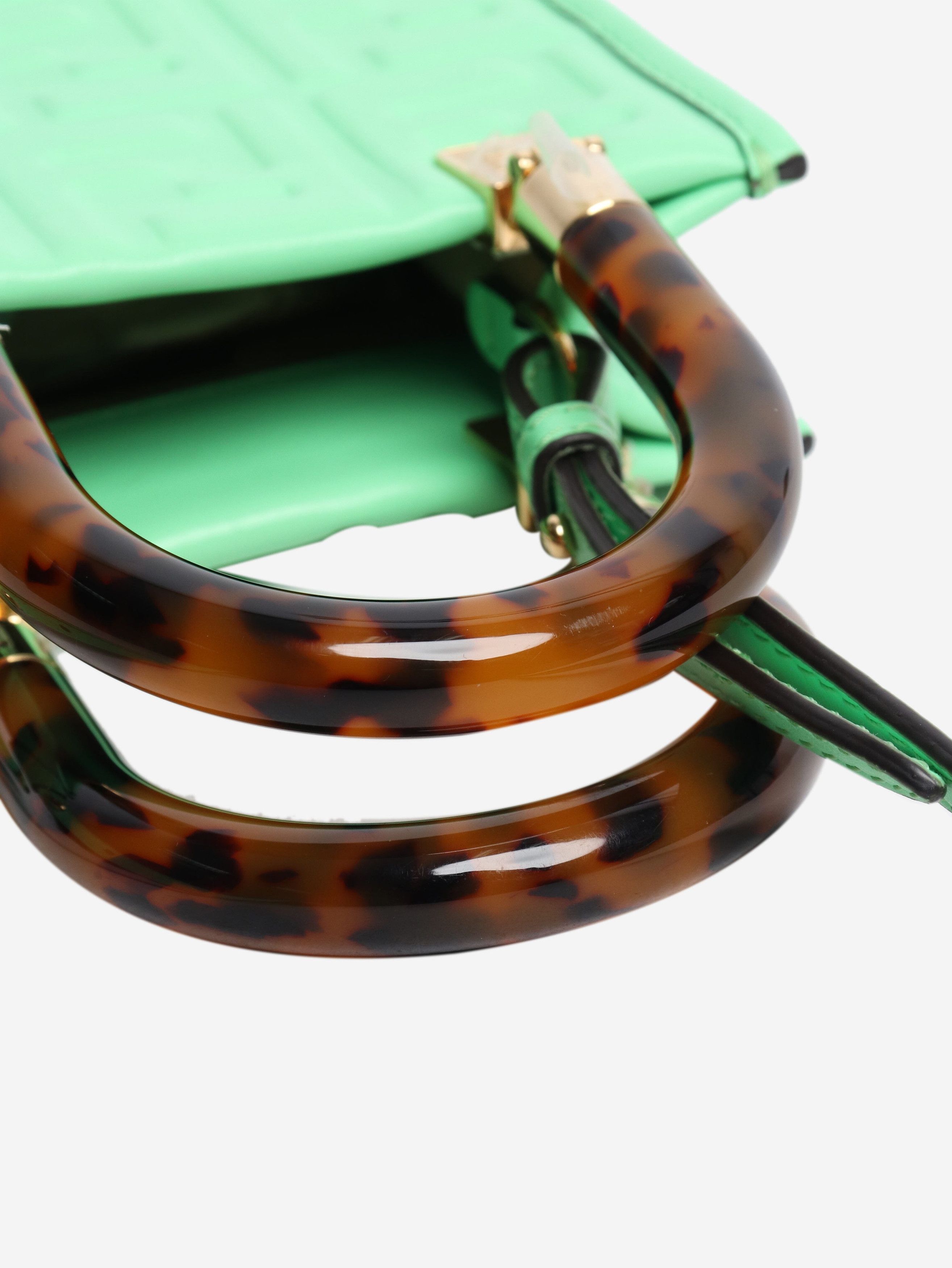 Fendi Green FF embossed mini tote Size ONE SIZE - 6 Thumbnail