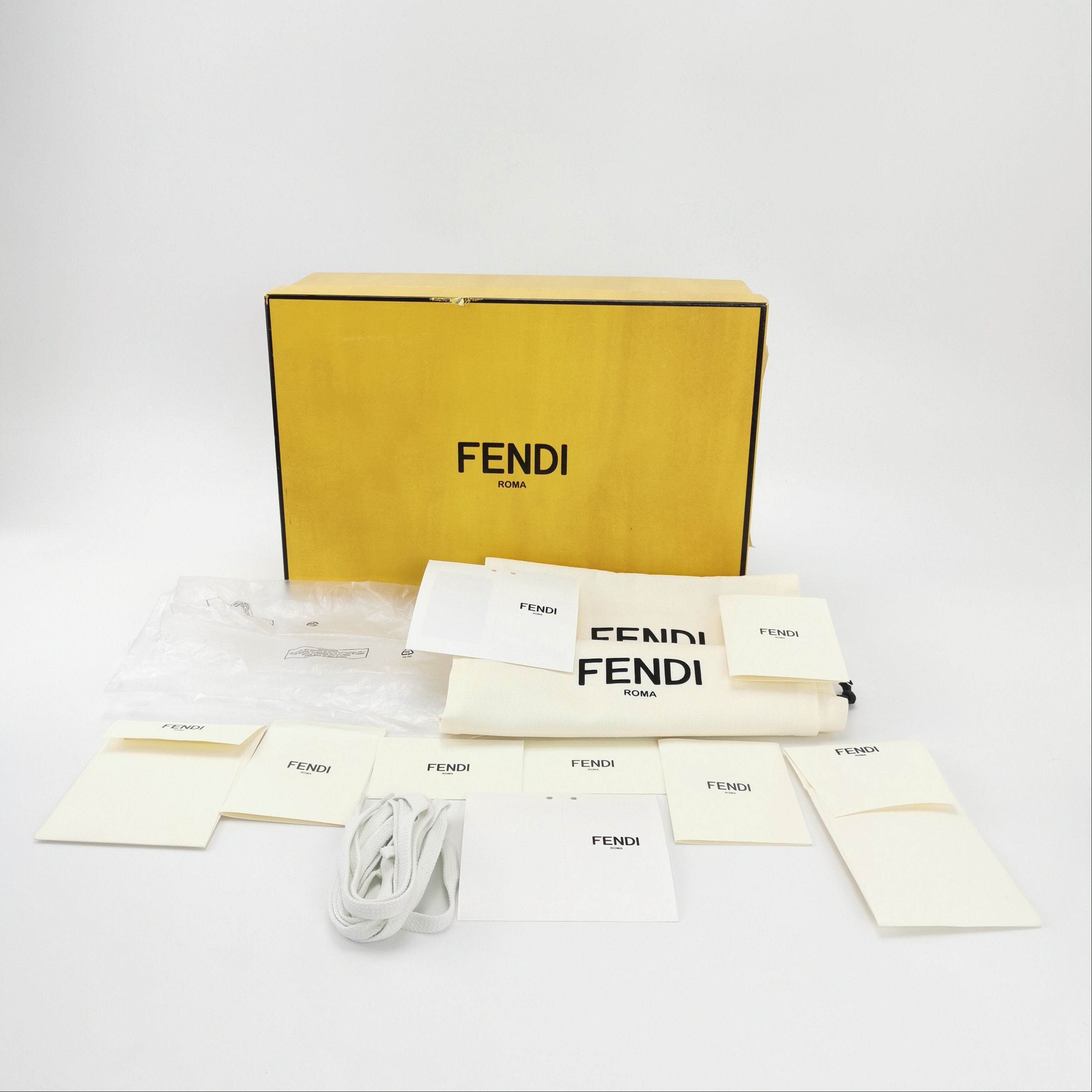Fendi Fendi FF Logo Elastic Leather Sneakers Size 41 Size US 8 / EU 41 - 6 Thumbnail